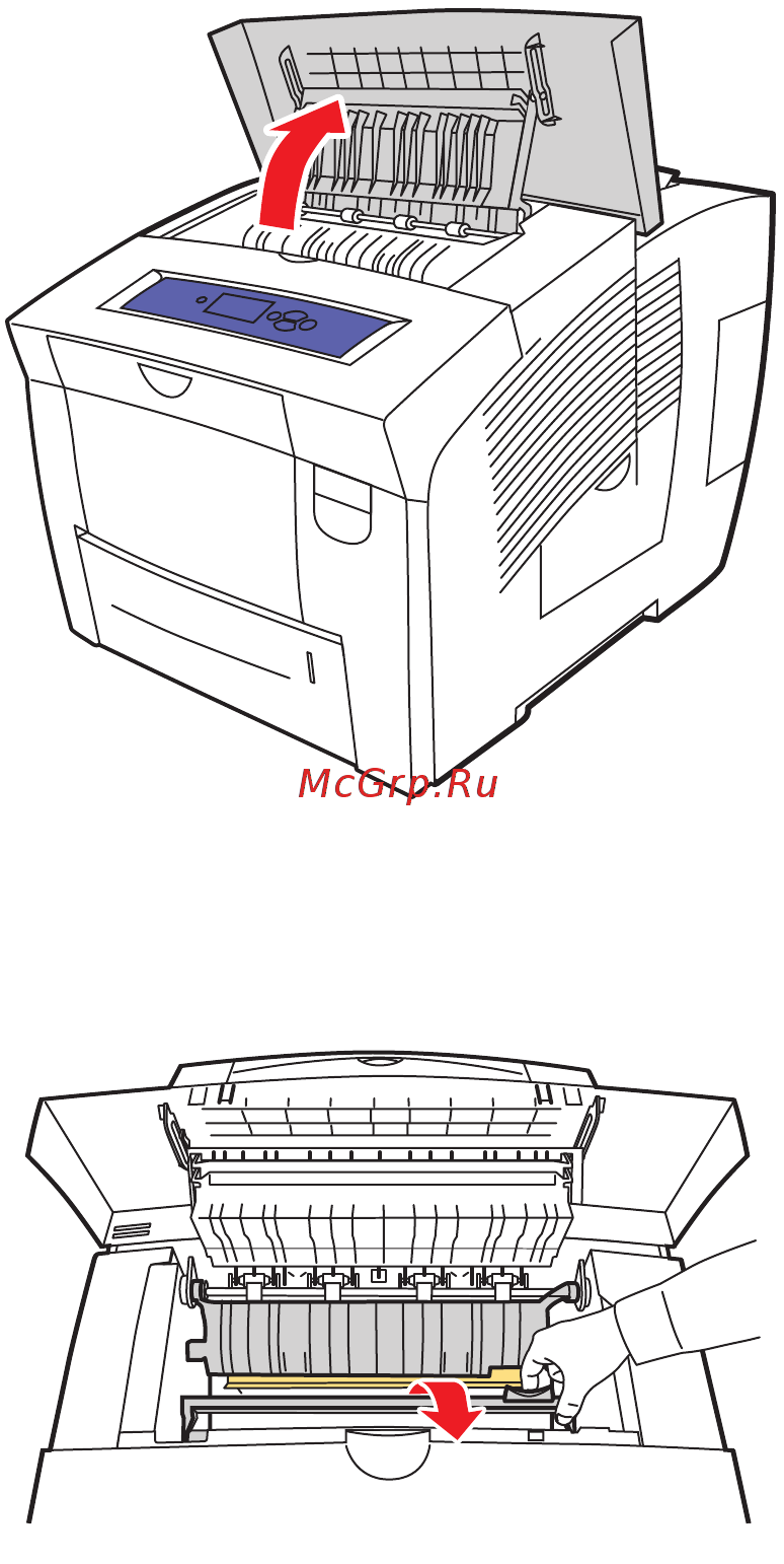 Xerox PHASER 8860MFP [112/162] Очистка рычажка освобождения бумаги