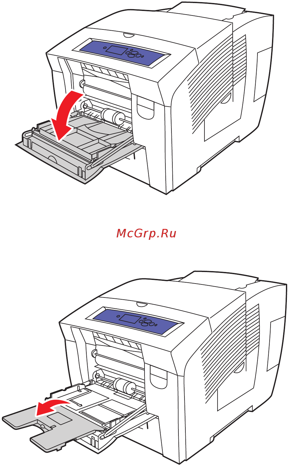 Xerox PHASER 8860MFP [87/162] Печать на бумаге нестандартного размера из лотка 1