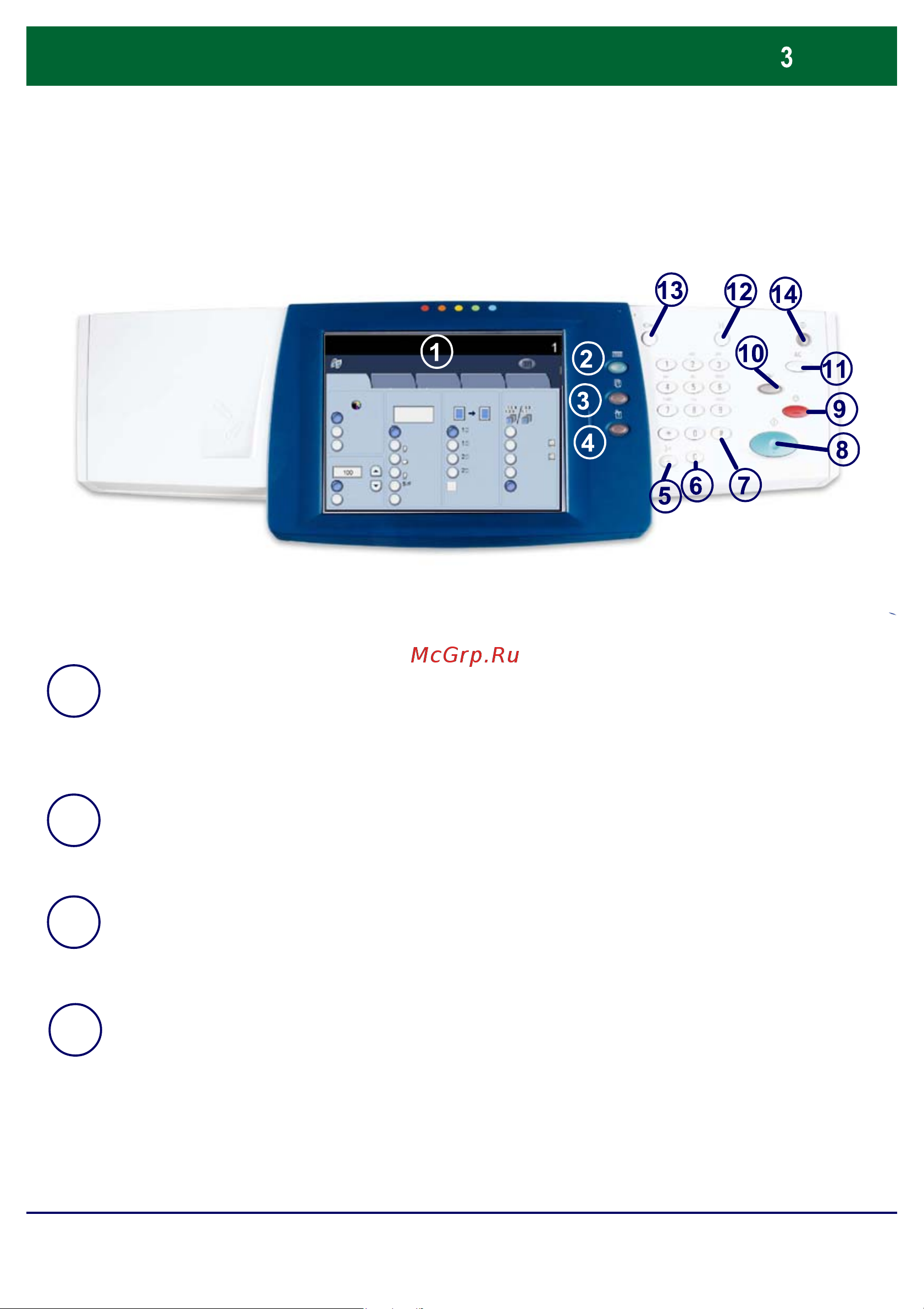 Xerox WORKCENTRE 7235 [4/128] Kontrol paneli