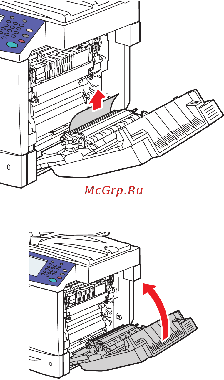Xerox WORKCENTRE 6400 [198/265] Устранение застреваний или бумаги застрявшей вследствие некорректной подачи из лотка 2