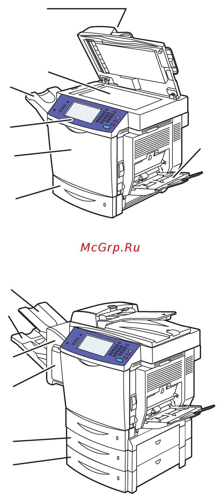 Xerox WORKCENTRE 6400 [20/265] Компоненты принтера