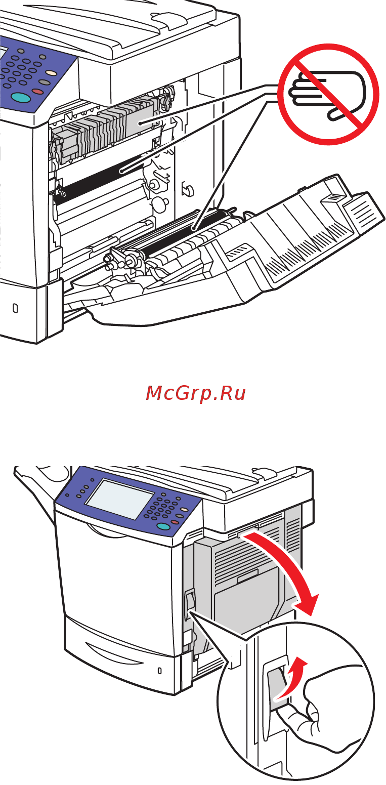 Xerox WORKCENTRE 6400 [207/265] Устранение застреваний за правой боковой дверцей