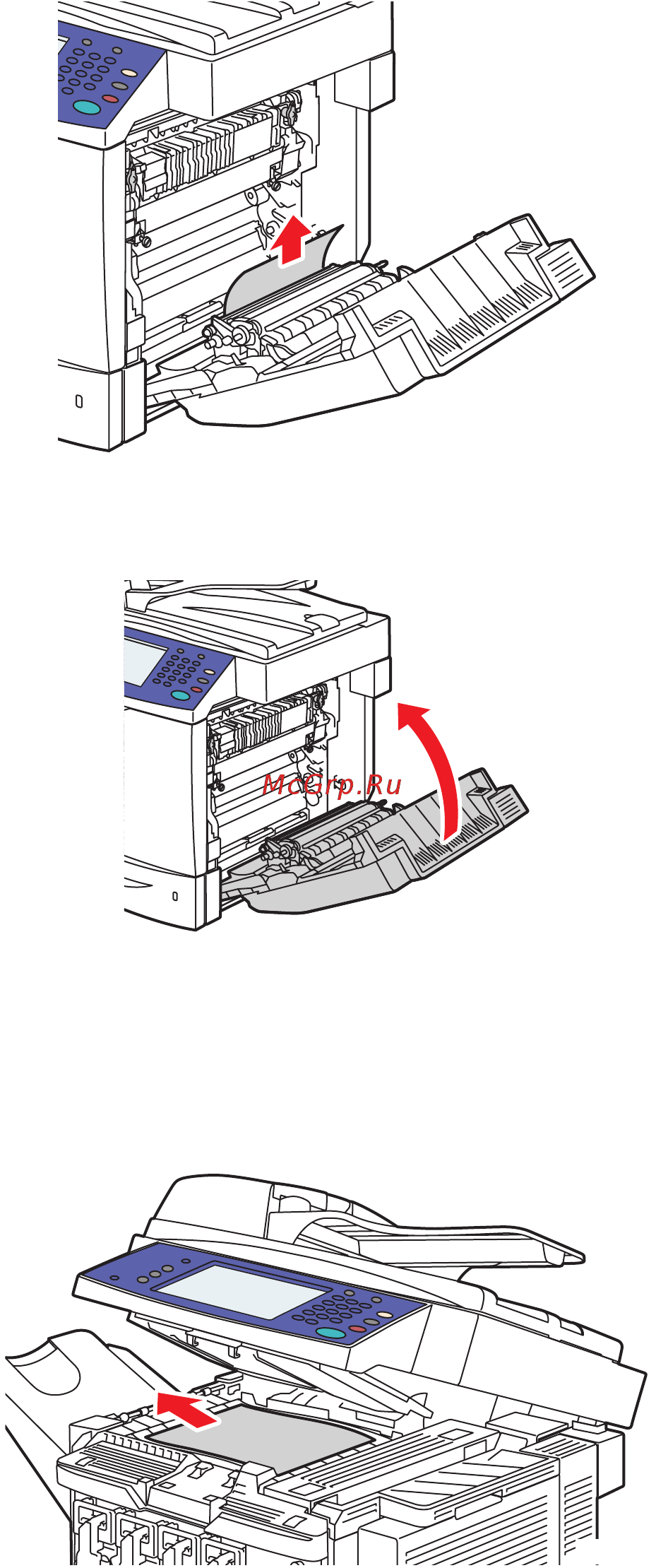Xerox WORKCENTRE 6400 [208/265] Устранение застреваний под панелью управления