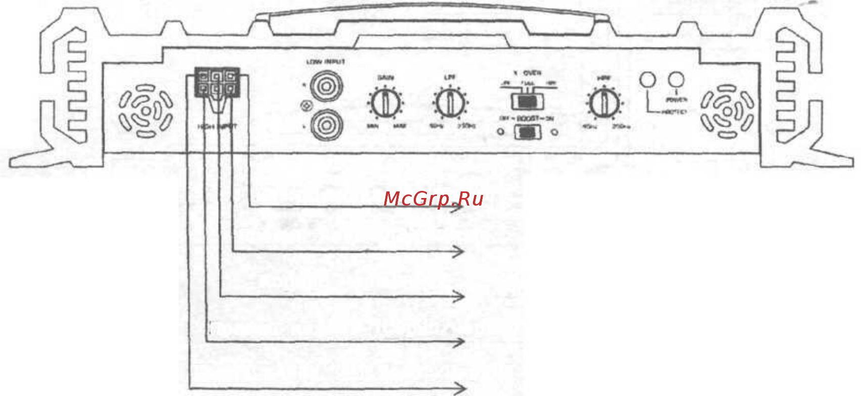 Akai ACA-2102 [7/16] При подключении четырех каналов