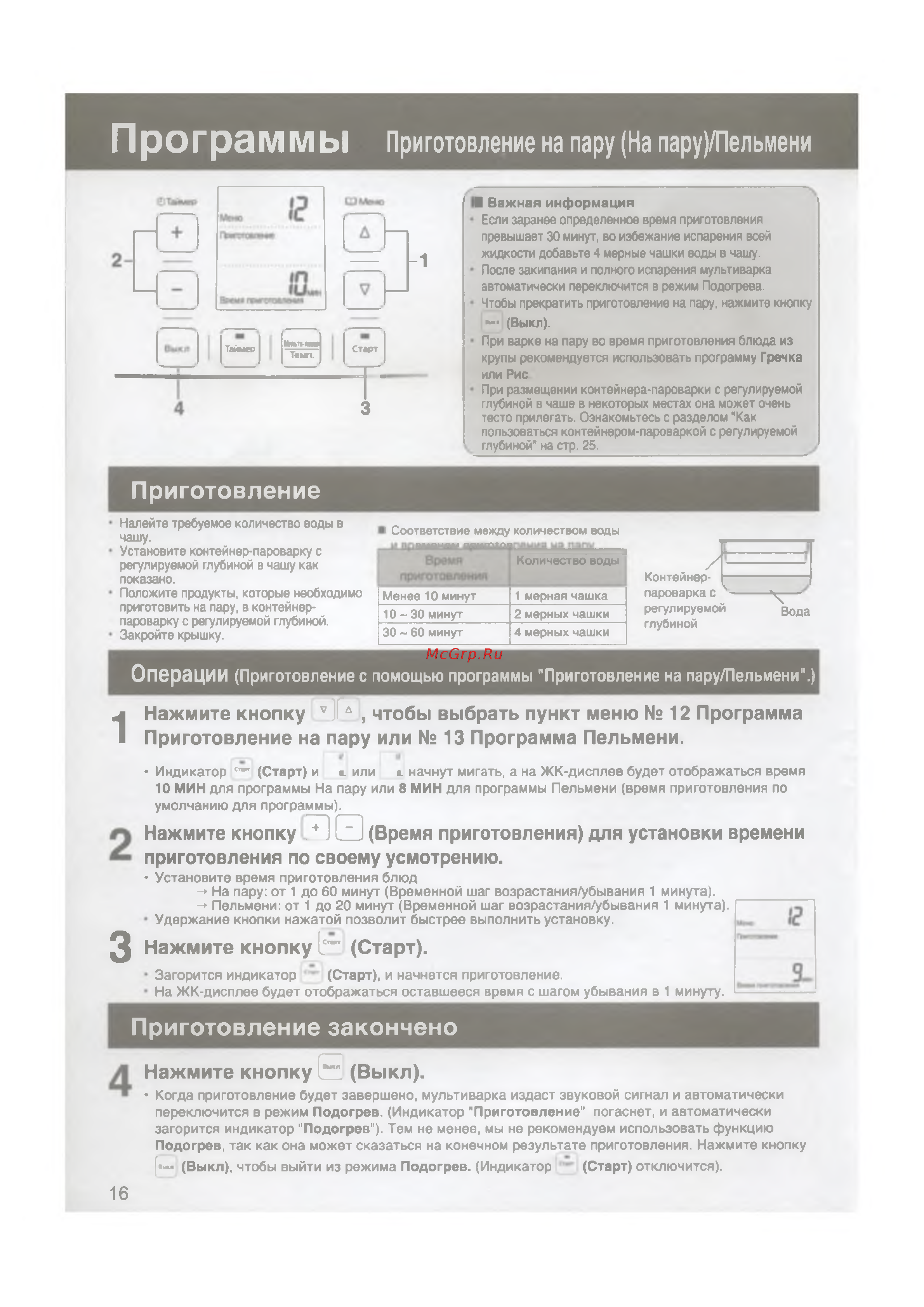 Panasonic SR-TMX530 [16/55] П ро грамм