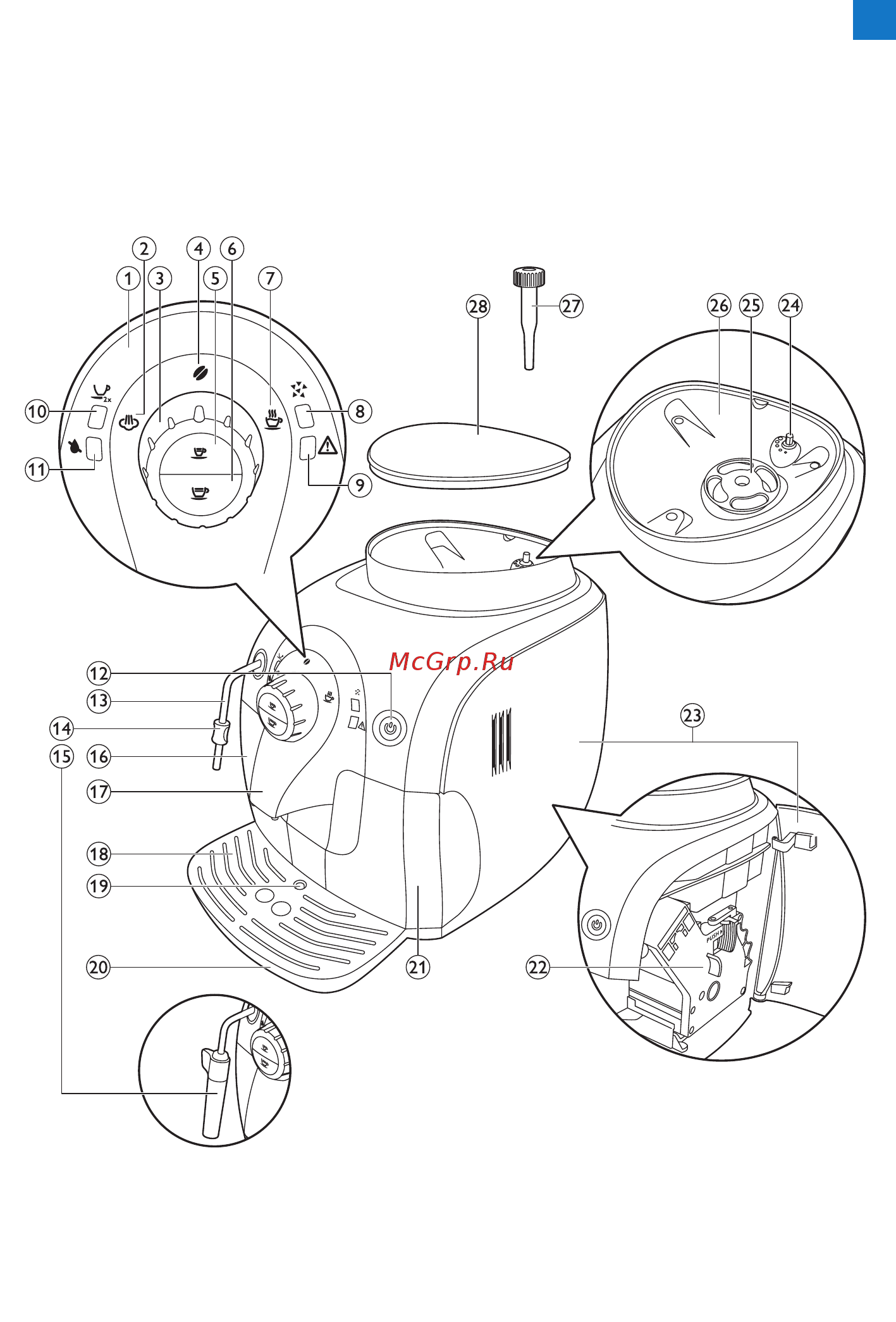 Philips HD8649/01 Series 2000 Инструкция по эксплуатации онлайн [3/82] 174126