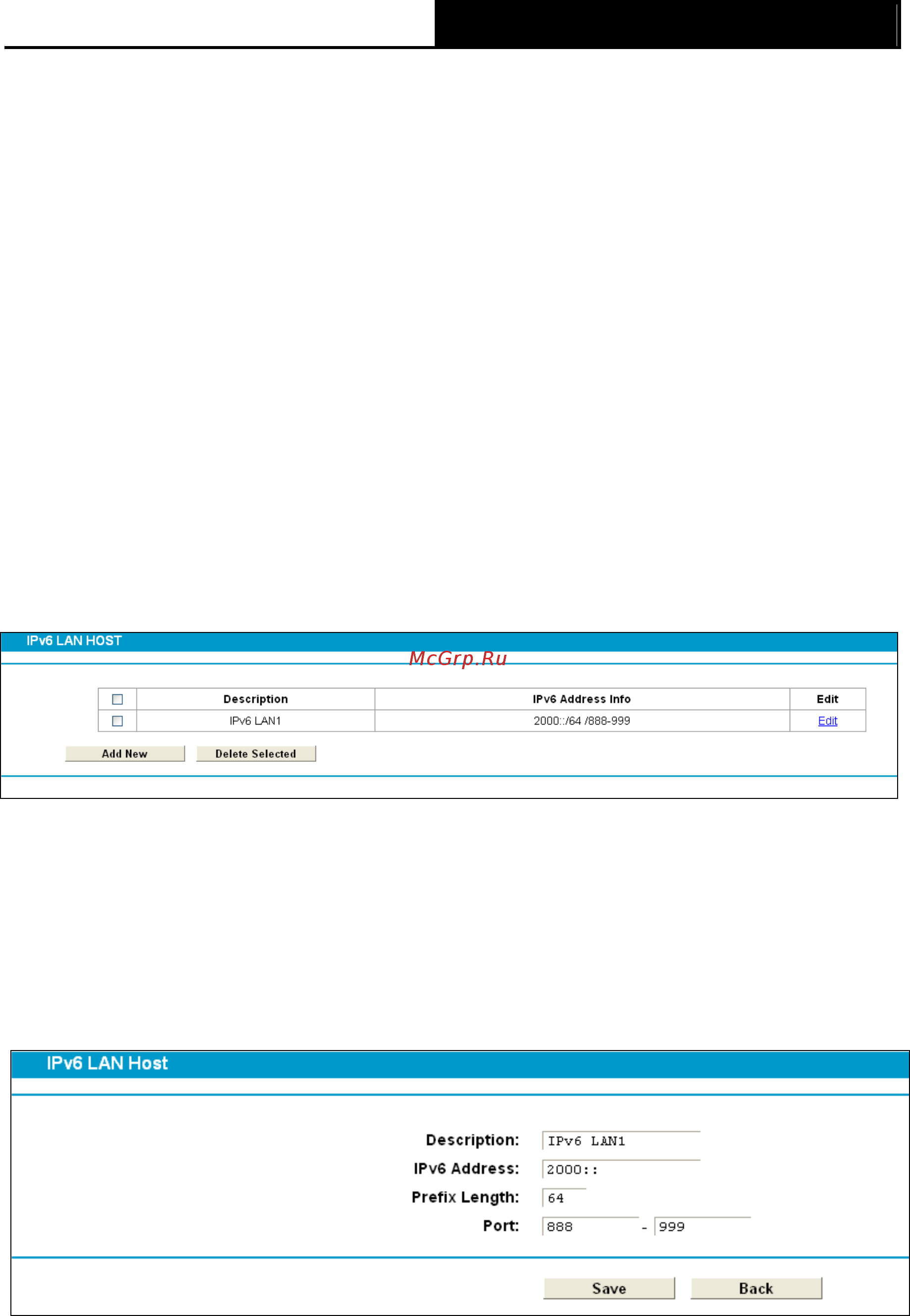 Tp-Link TX-VG1530 [103/135] Ipv6 lan host