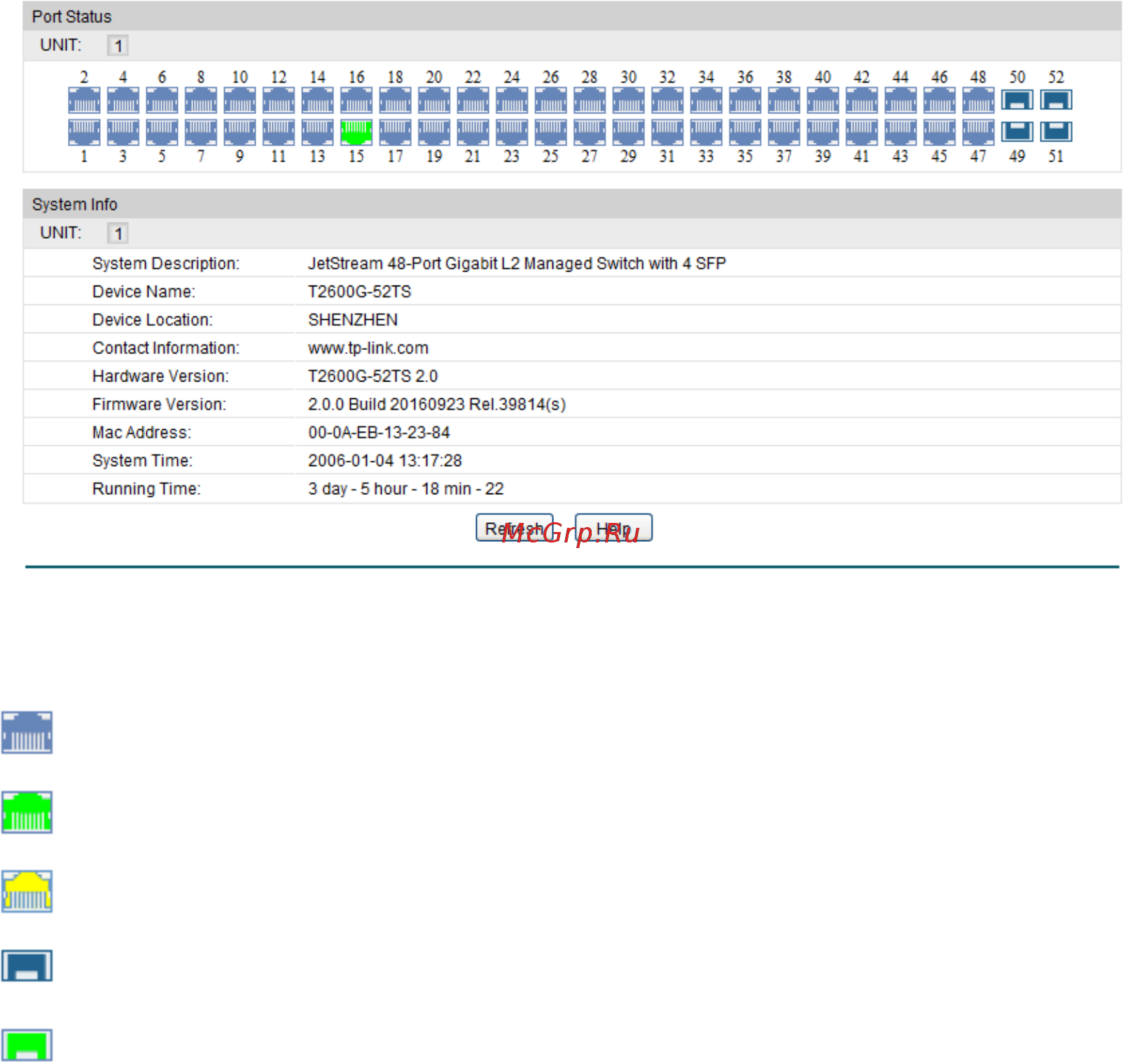 Tp-Link T2600G-28MPS (TL-SG3424P) [28/379] System info