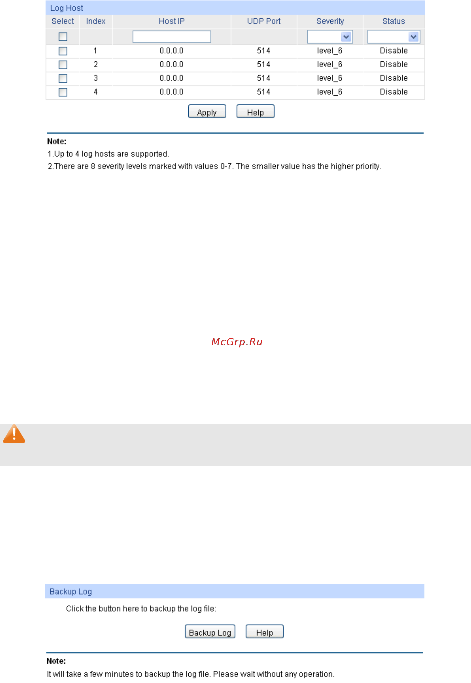 Tp-Link T2500-28TC (TL-SL5428E) [306/316] Backup log