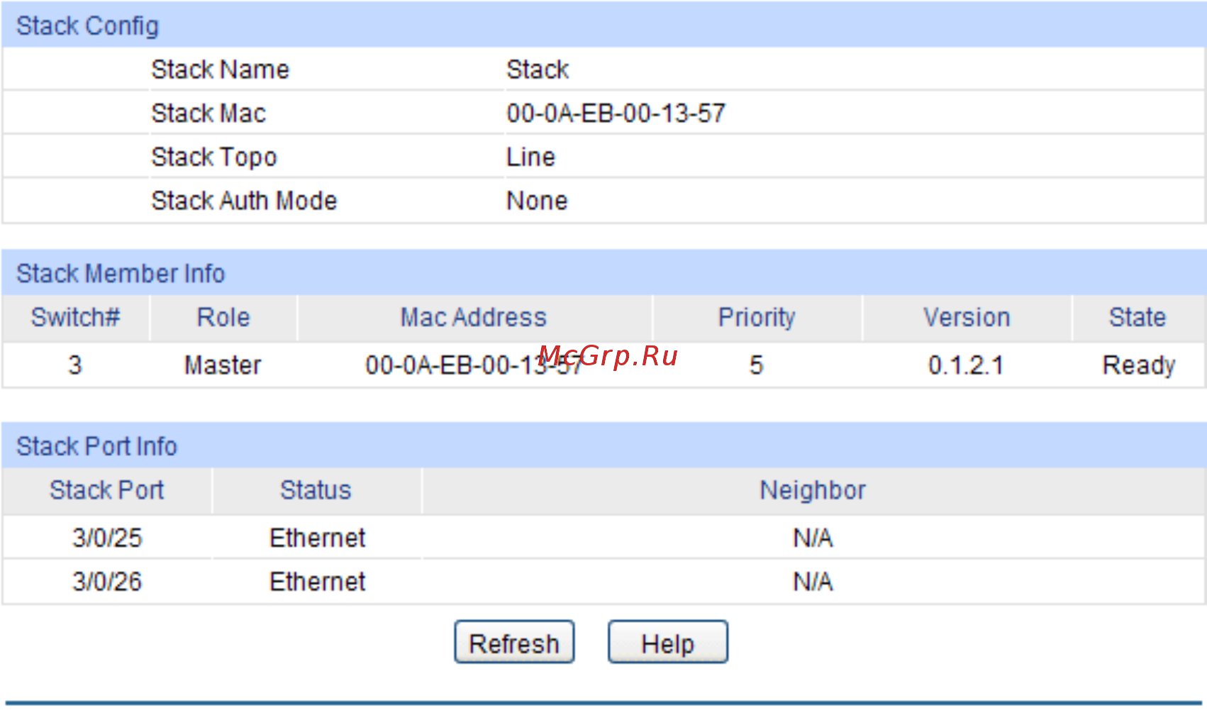 Tp-Link T3700G-28TQ V1 [52/415] Stack management