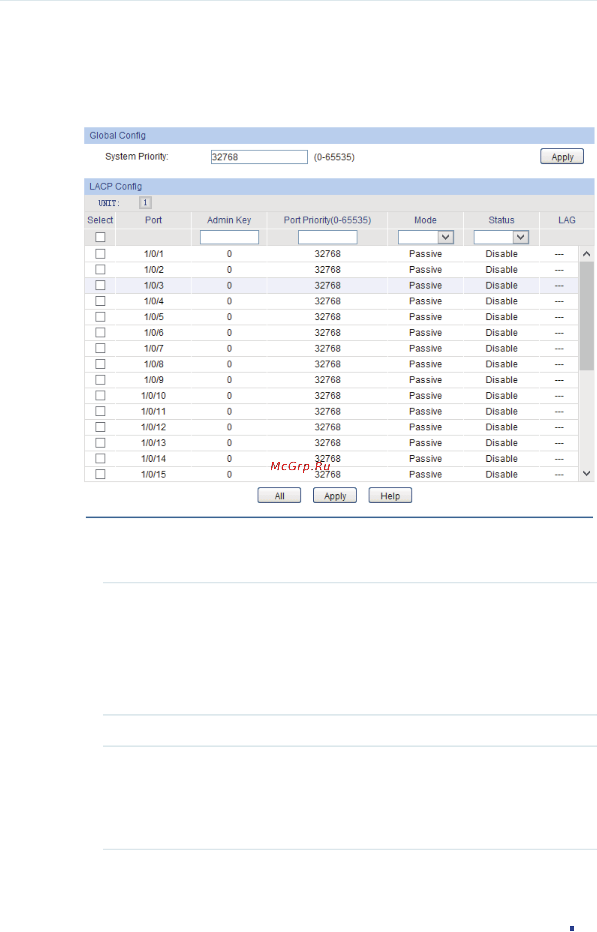 Tp-Link T1600G-28PS (TL-SG2424P) [135/754] Select member ports for the lag and configure the related parameters click apply
