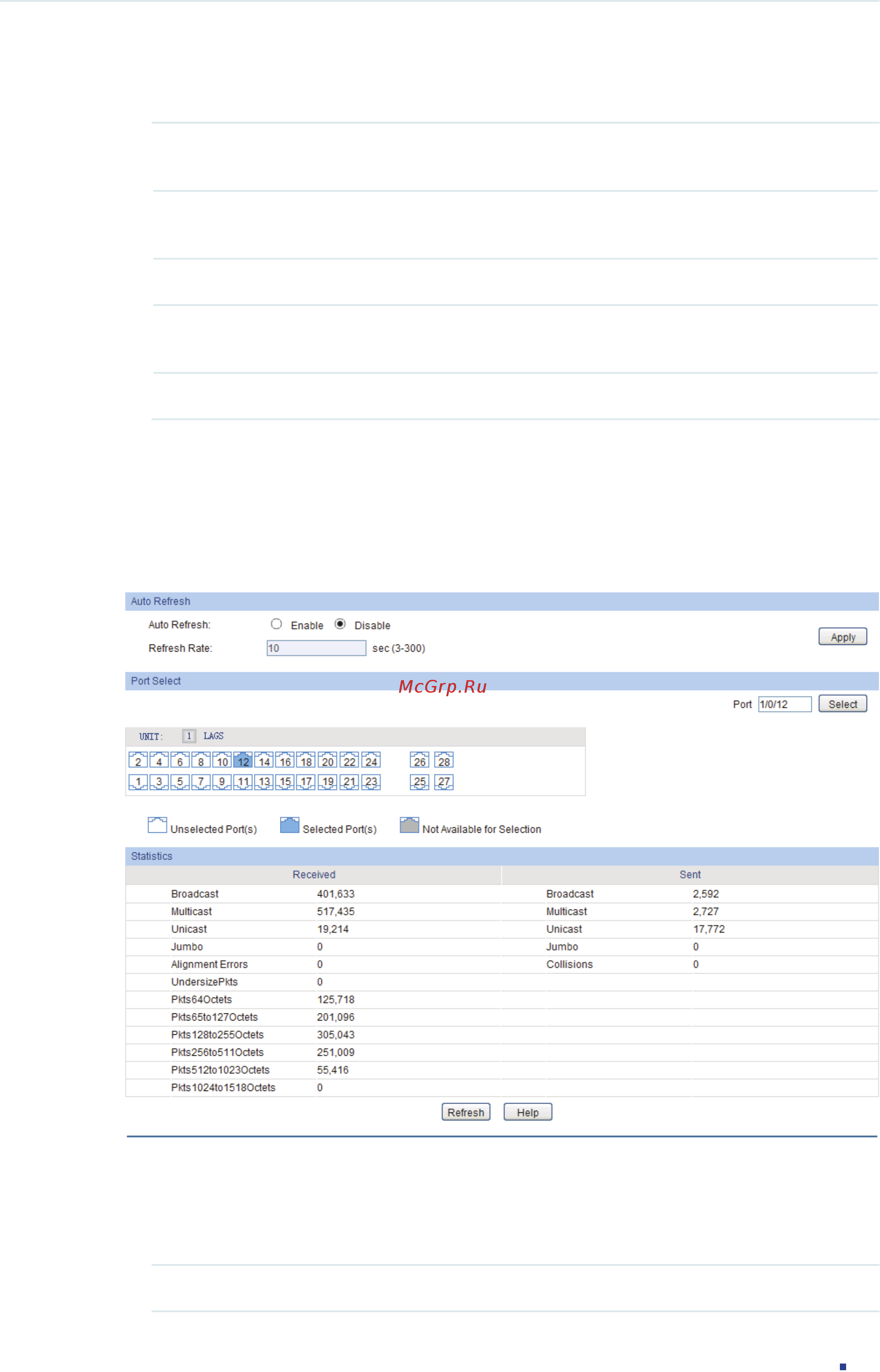 Tp-Link T1600G-28TS (TL-SG2424) [148/754] To get the real time traffic statistics enable auto refresh in the auto refresh section or click