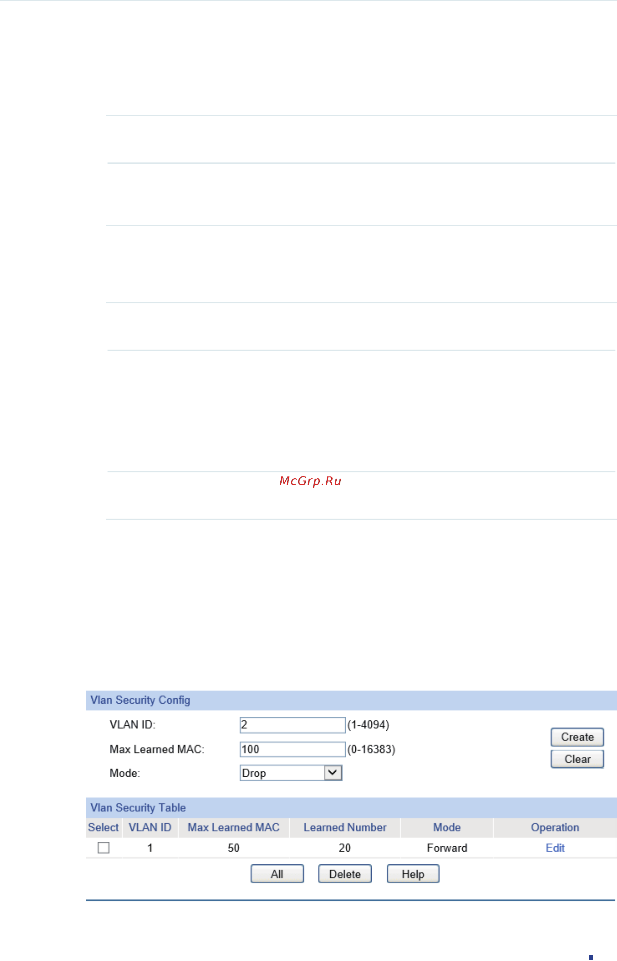 Tp-Link T1600G-28PS (TL-SG2424P) [164/754] Limiting the number of mac addresses in vlans