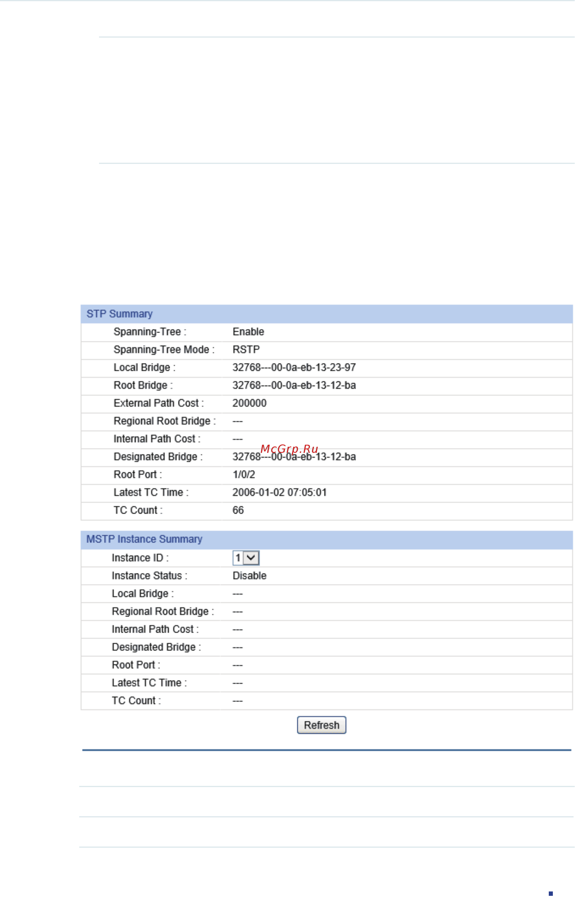 Tp-Link T1600G-28PS (TL-SG2424P) [236/754] Verifying the stp rstp configurations