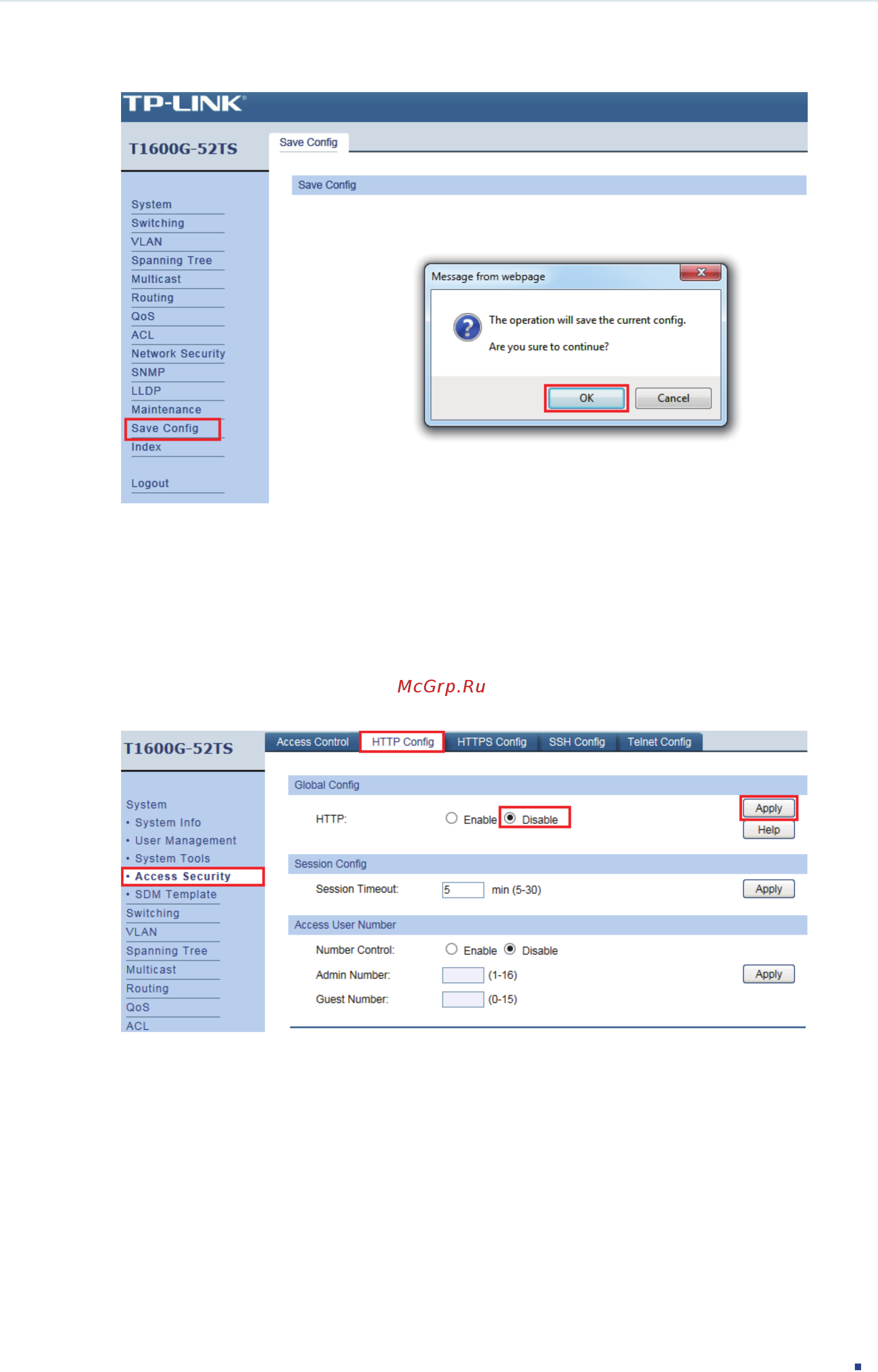 Tp-Link T1600G-28PS (TL-SG2424P) [29/754] Disable the web server