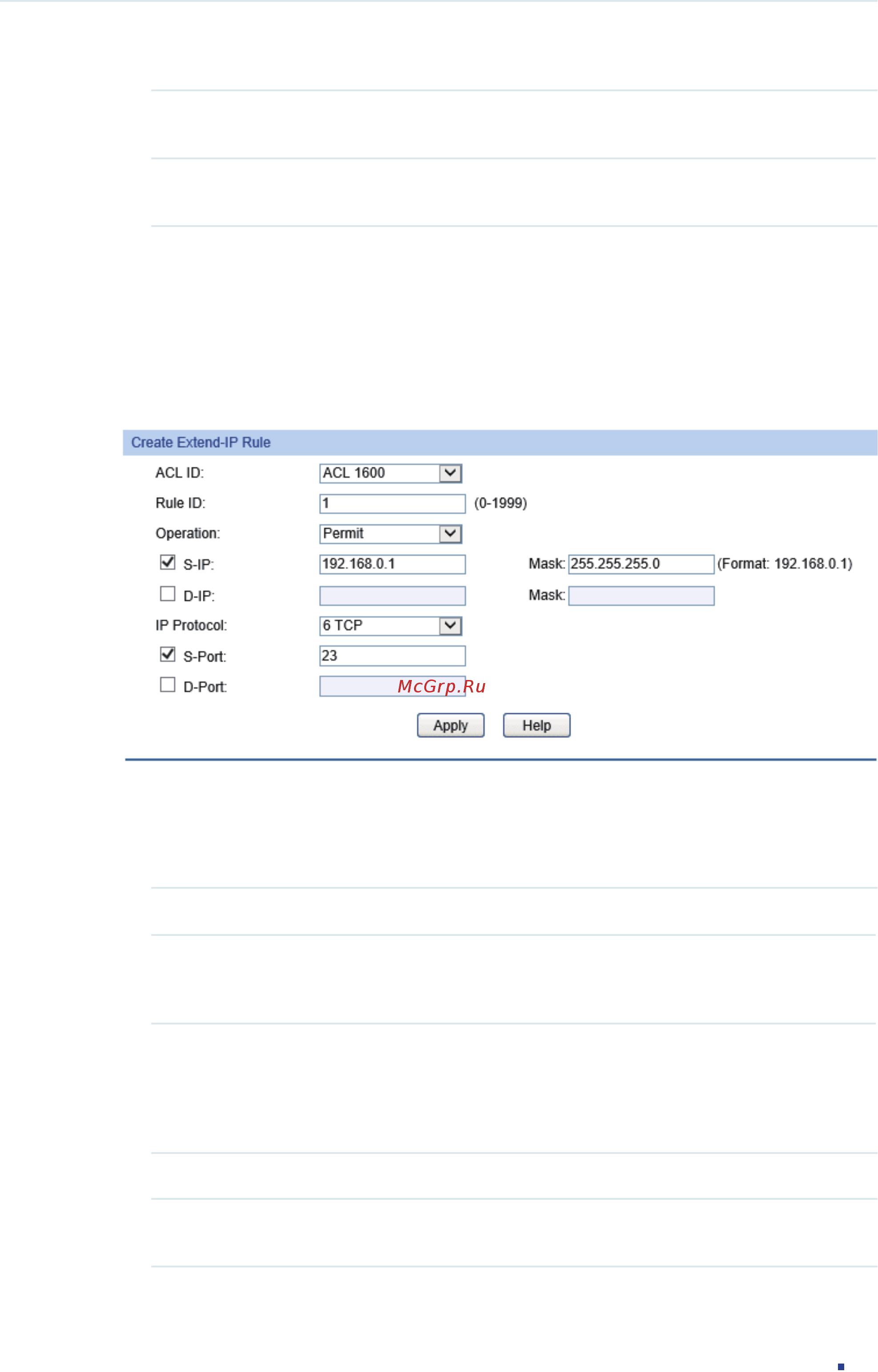 Tp-Link T1600G-28PS (TL-SG2424P) [521/754] Configuring the extend ip acl rule
