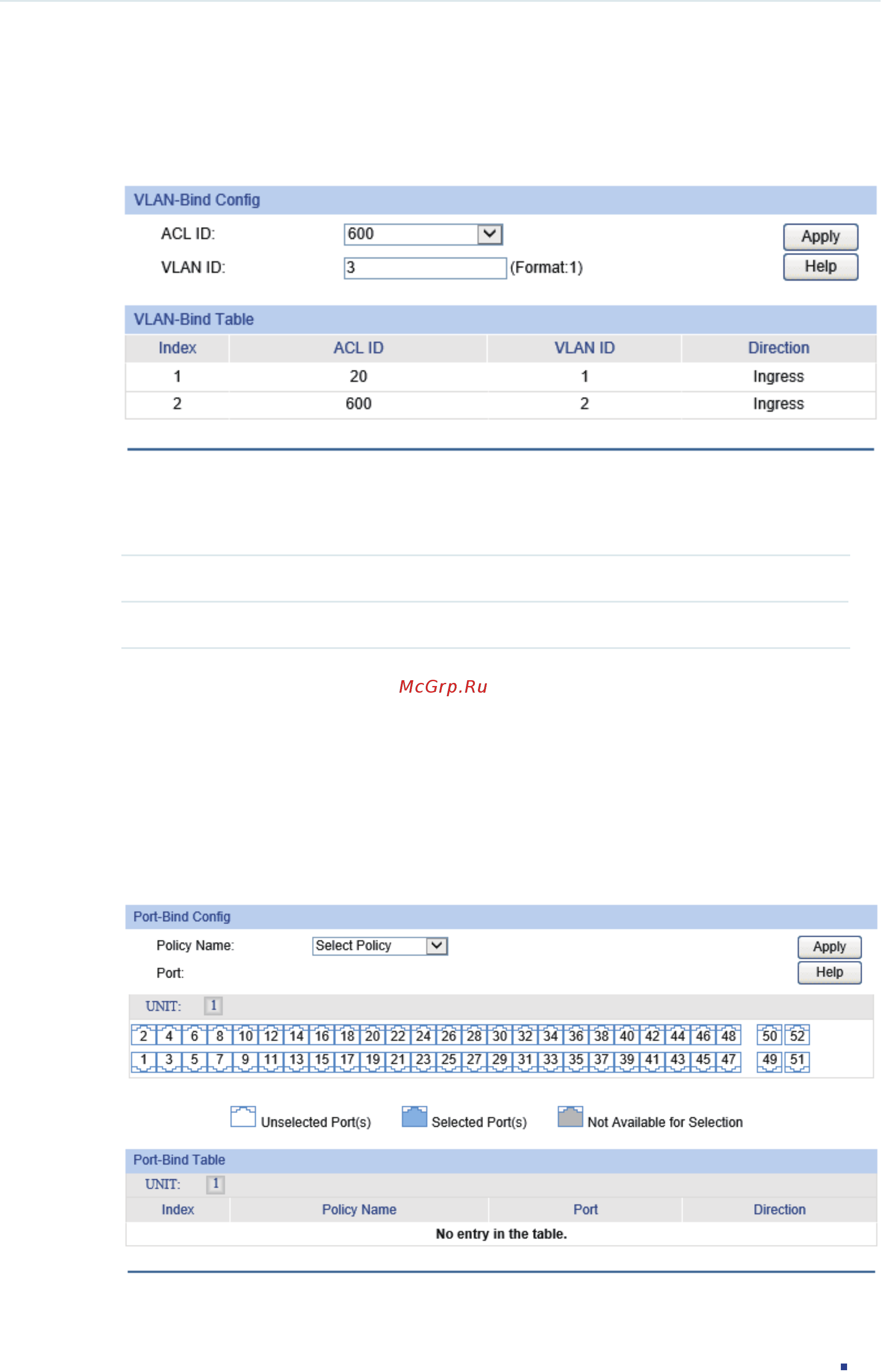 Tp-Link T1600G-28PS (TL-SG2424P) [526/754] Binding the acl to a vlan