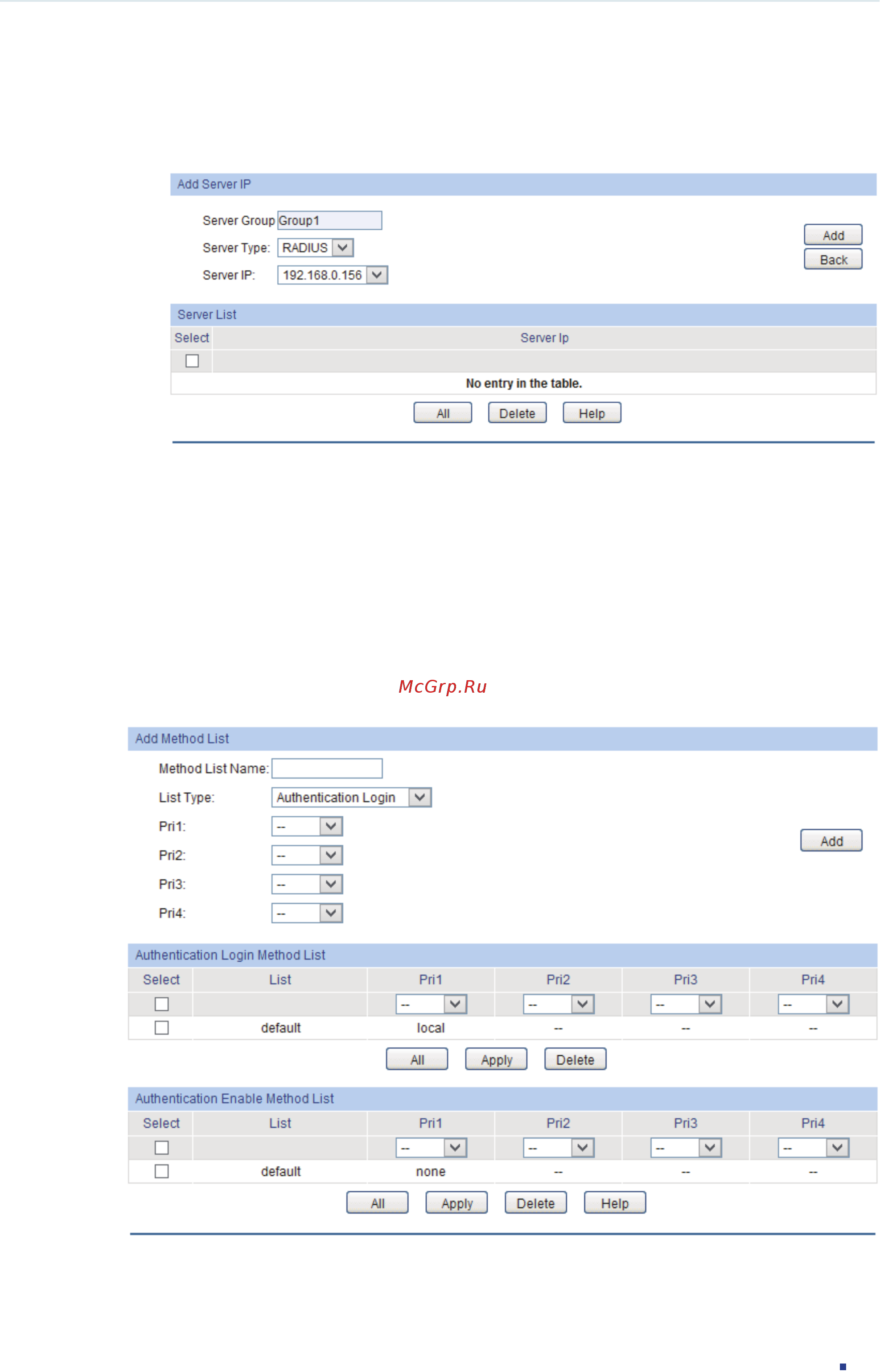 Tp-Link T1600G-28PS (TL-SG2424P) [594/754] Configuring the method list