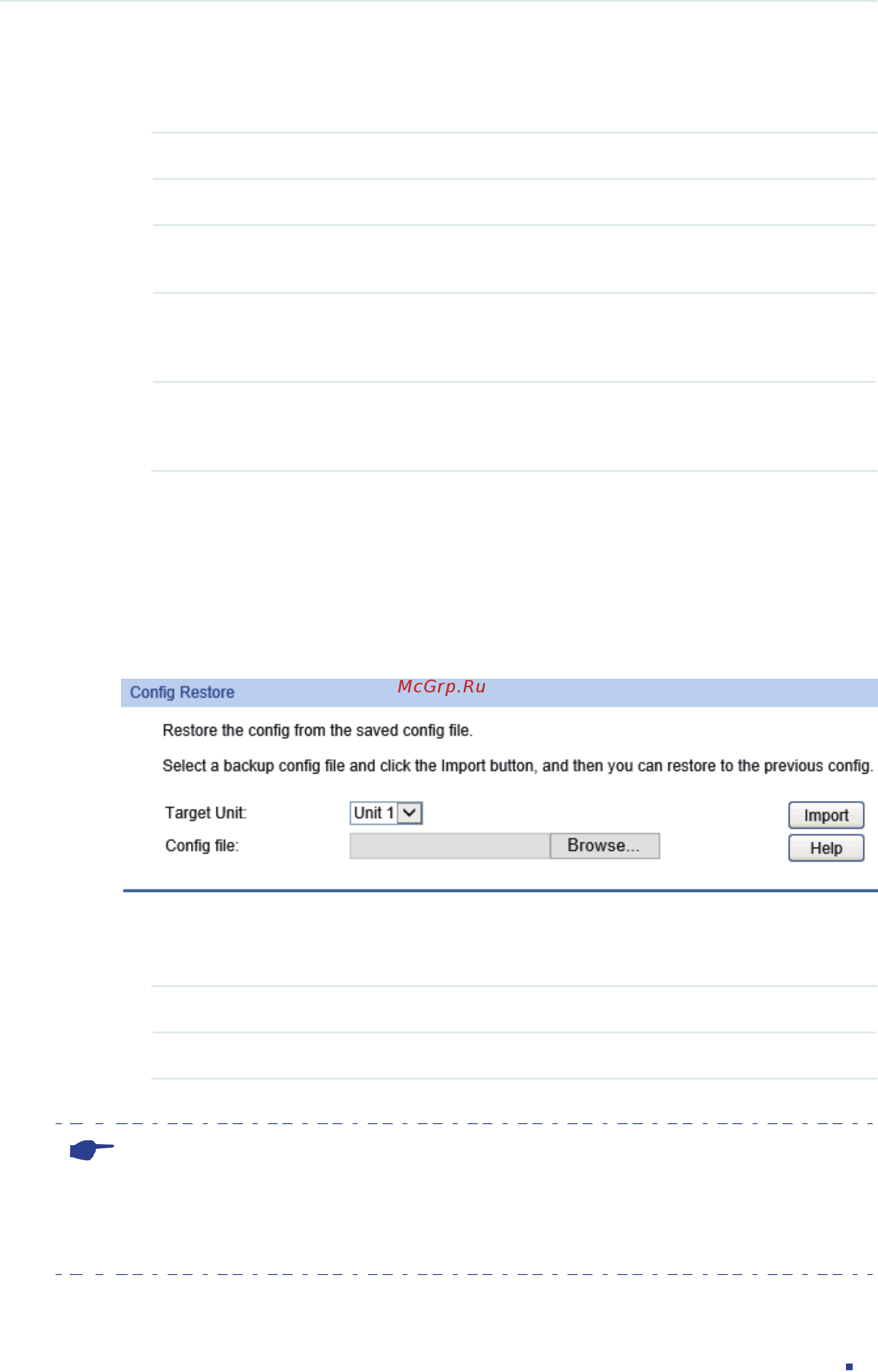 Tp-Link T1600G-28PS (TL-SG2424P) [69/754] Restoring the configuration of the switch