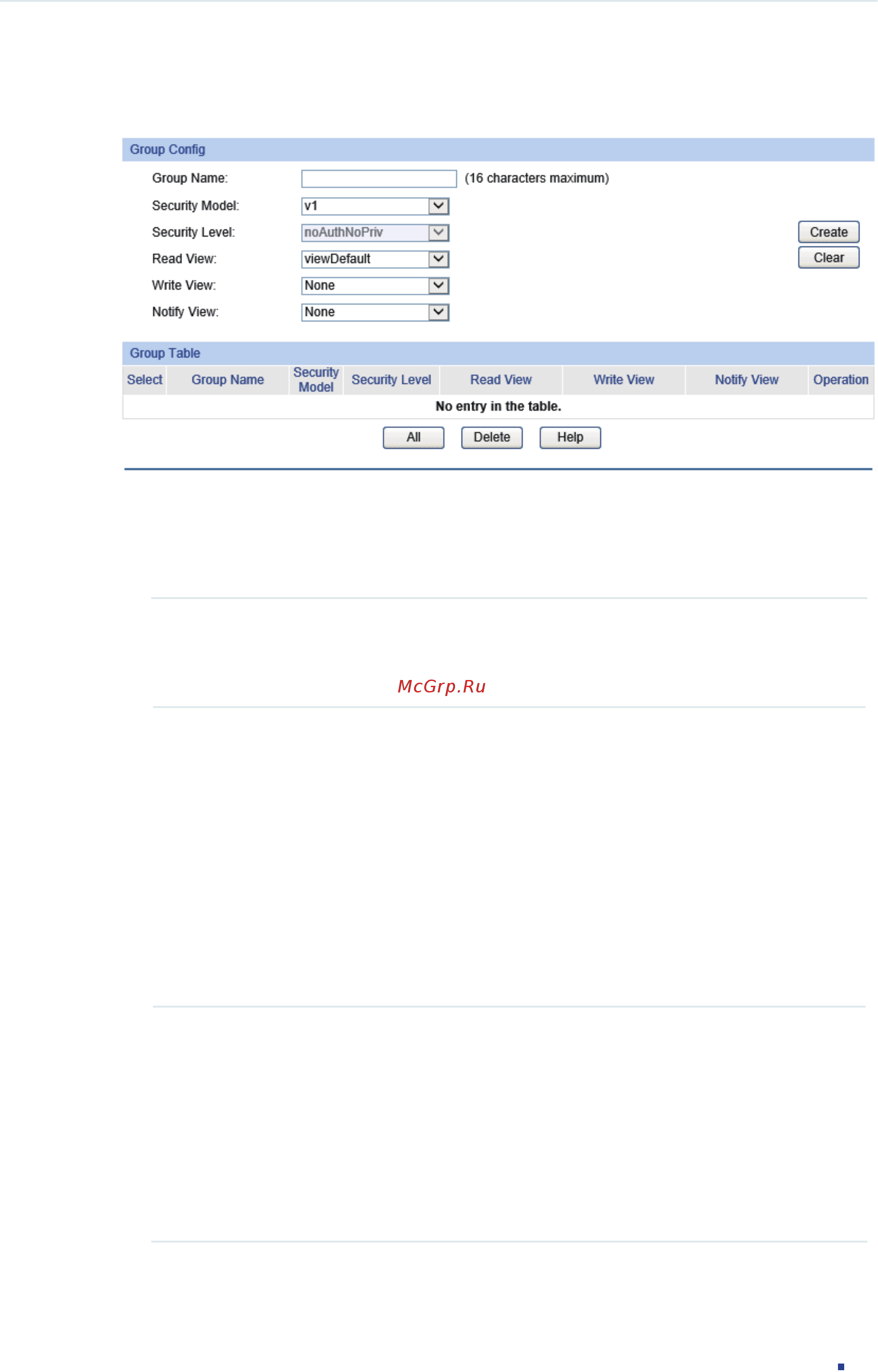Tp-Link T1600G-28PS (TL-SG2424P) [705/754] Set the group name and security model if you choose snmpv3 as the security model you