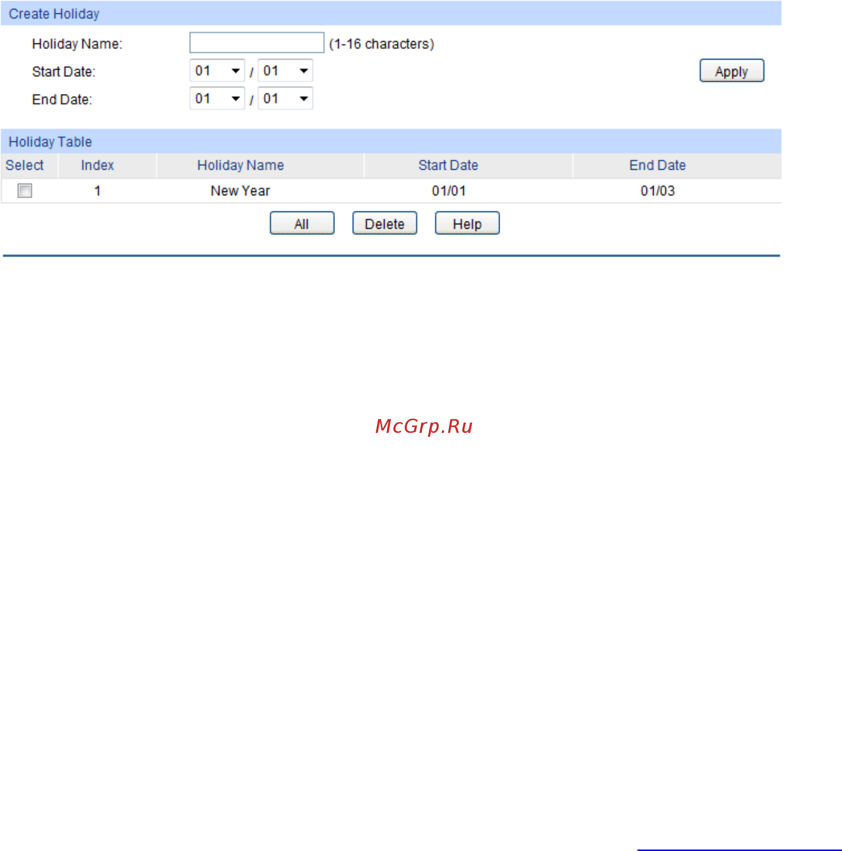 Tp-Link T1600G-28TS (TL-SG2424) [181/269] Holiday config