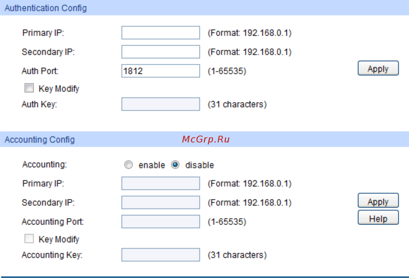 Tp-Link T1600G-52PS (TL-SG2452P) [222/269] Radius config