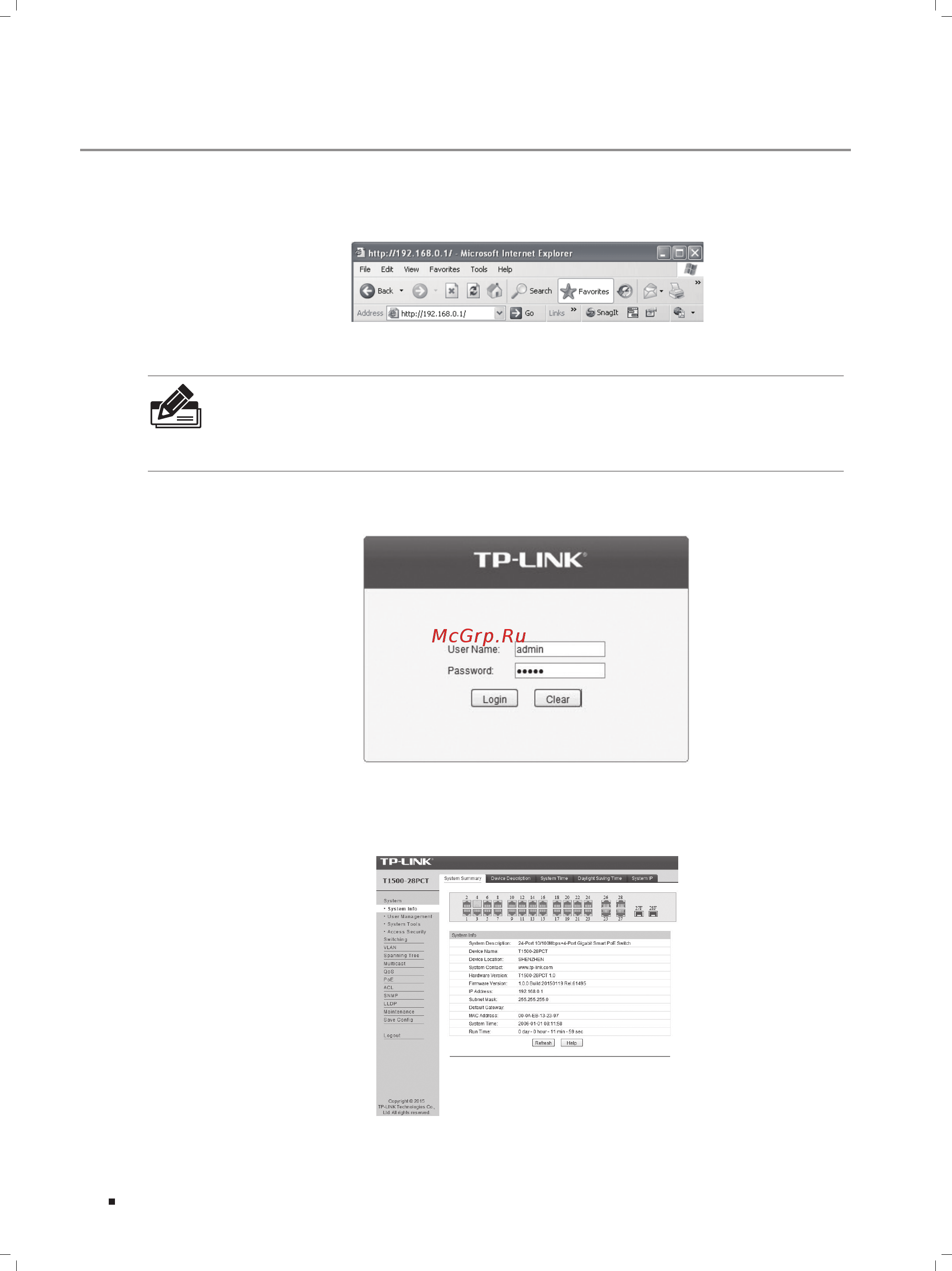 Tp-Link T1500-28PCT V1 [24/28] Chapter 5 login to the switch