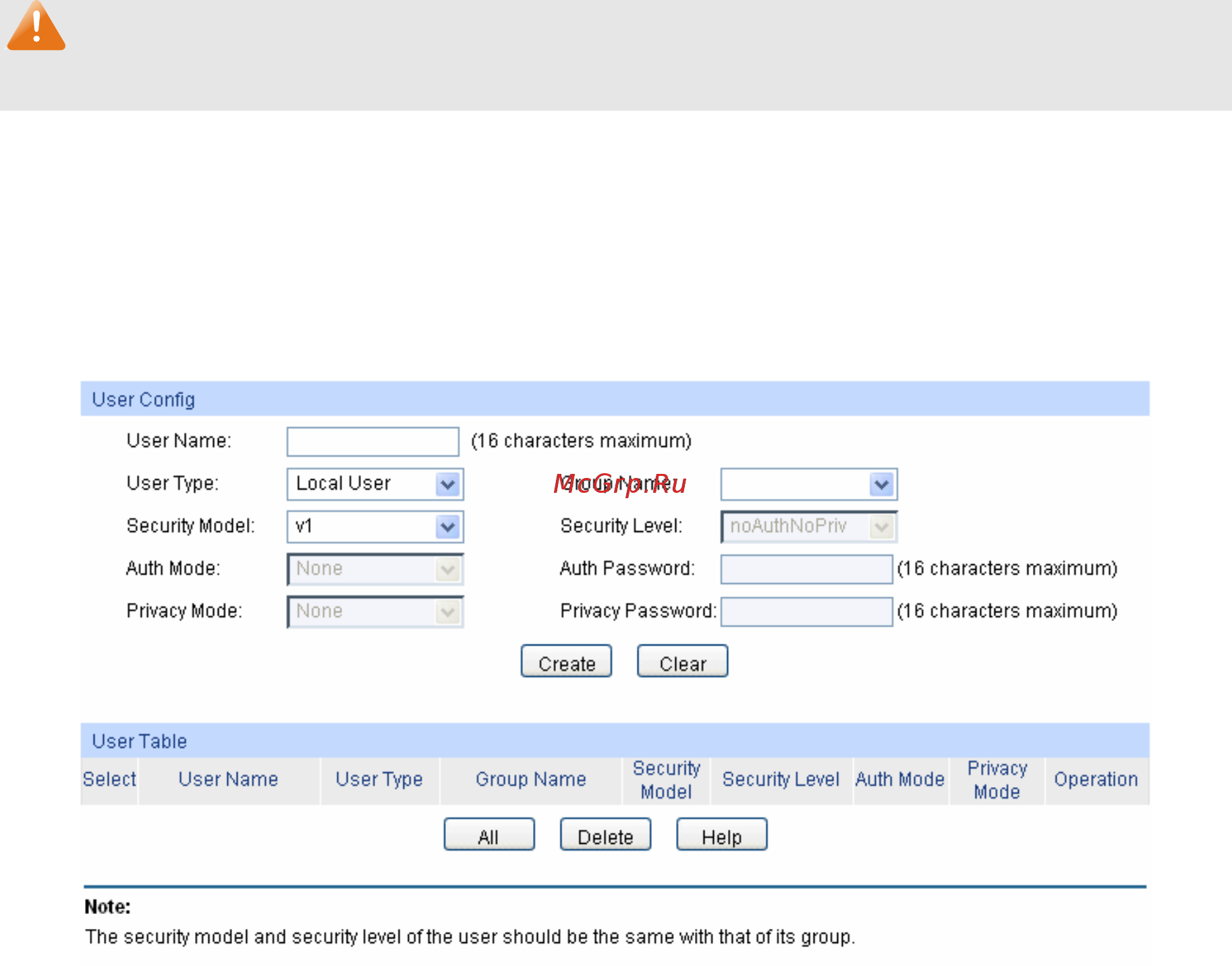 Tp-Link TL-SG2008 [129/153] Snmp user