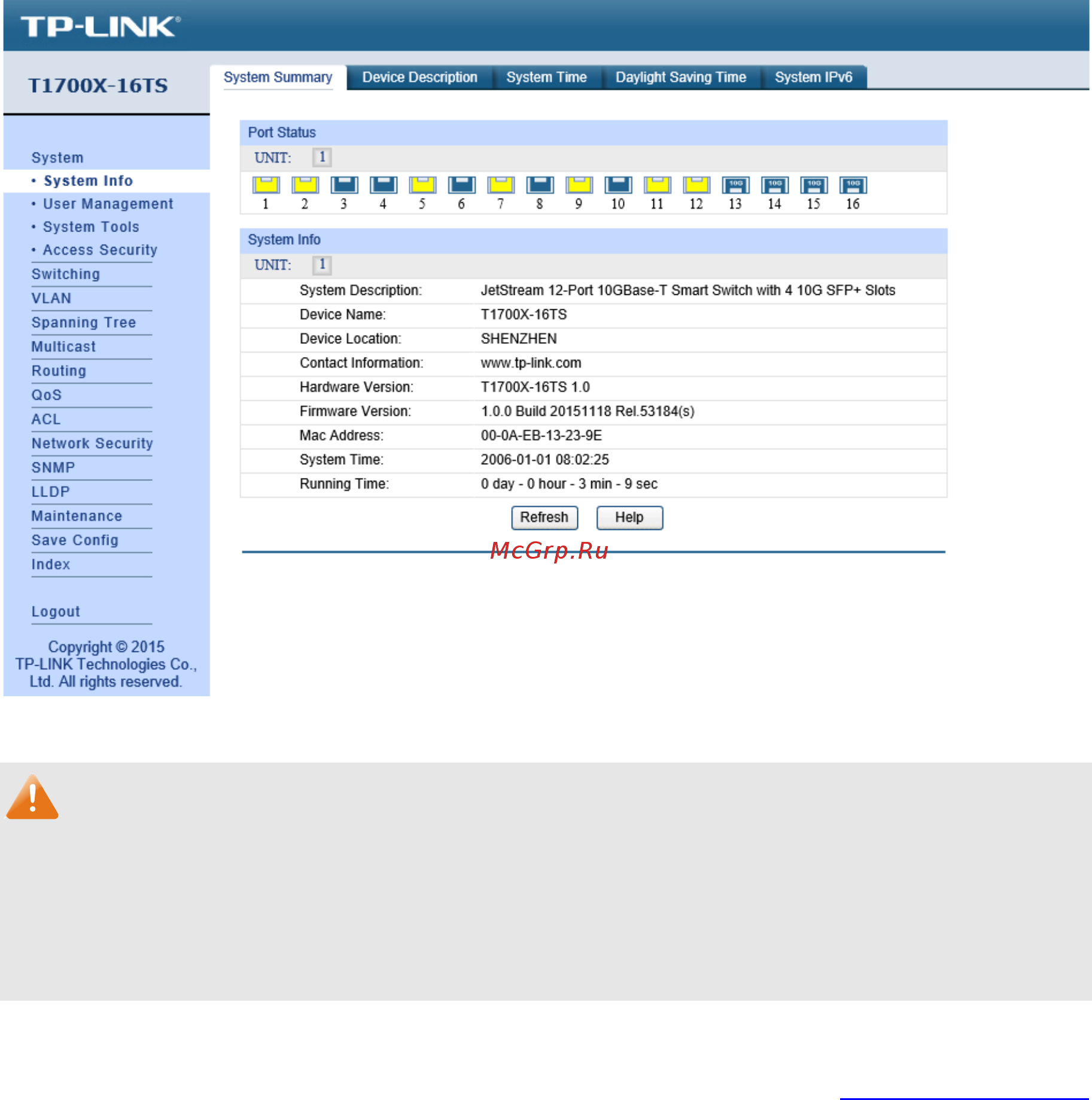 Tp-Link T1700X-16TS V1 [22/281] Configuration