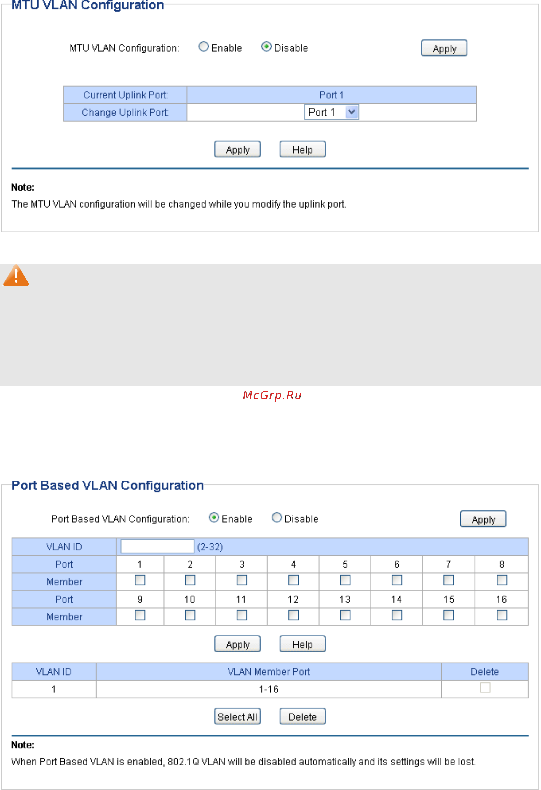 Tp-Link TL-SG1024DE [35/48] Port based vlan