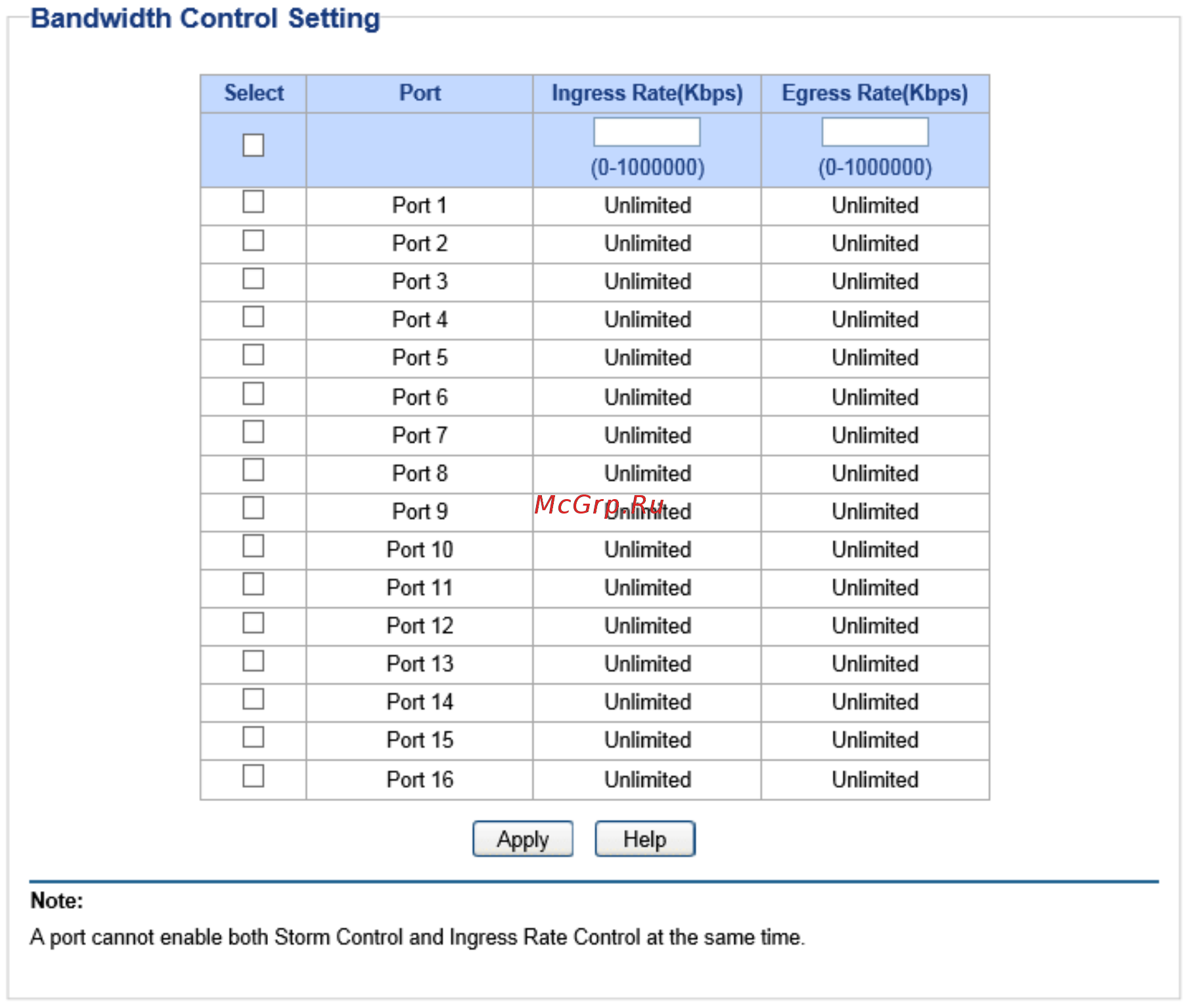 Tp-Link TL-SG1024DE [44/48] Bandwidth control