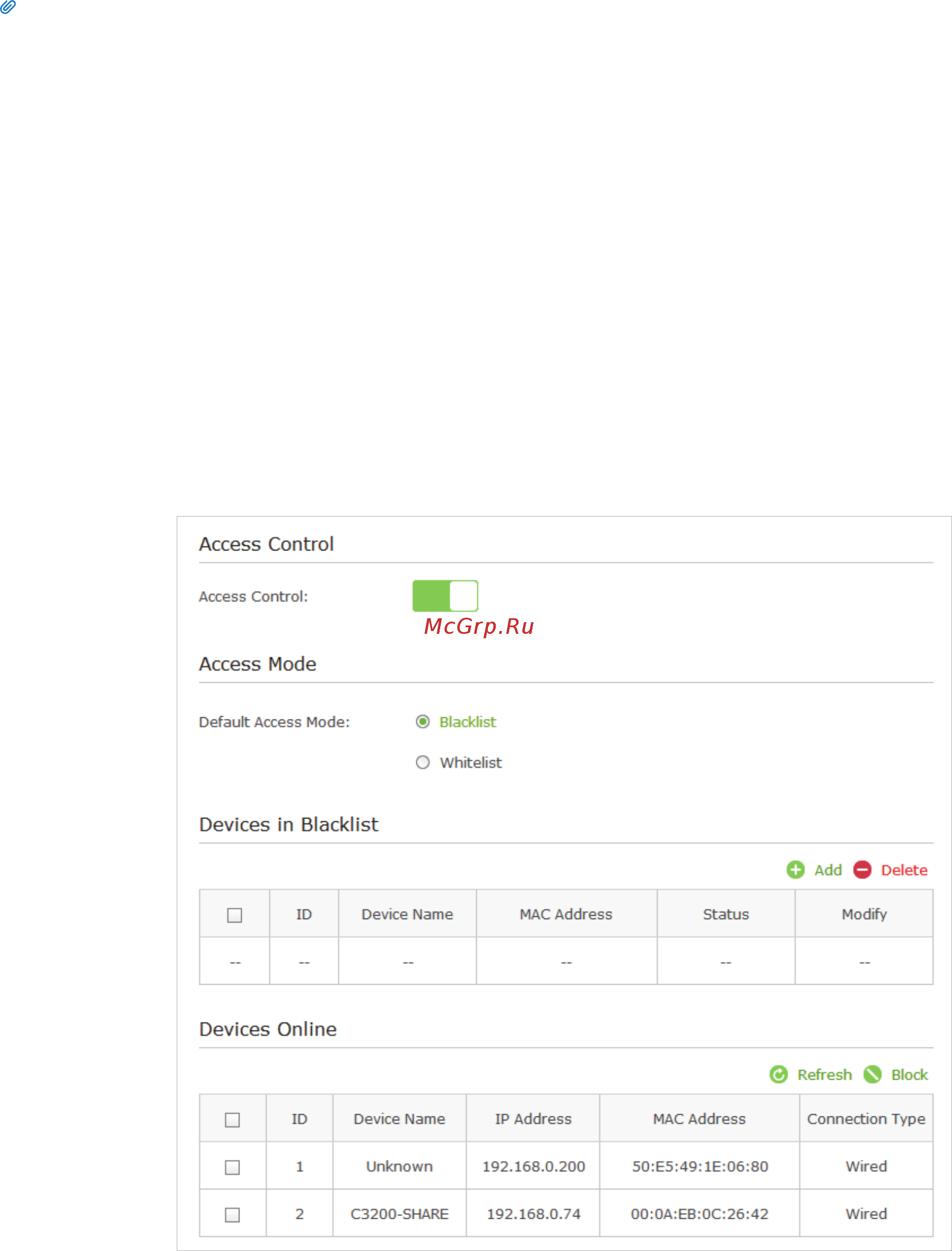 Tp-Link Archer C3200 [43/83] Access control
