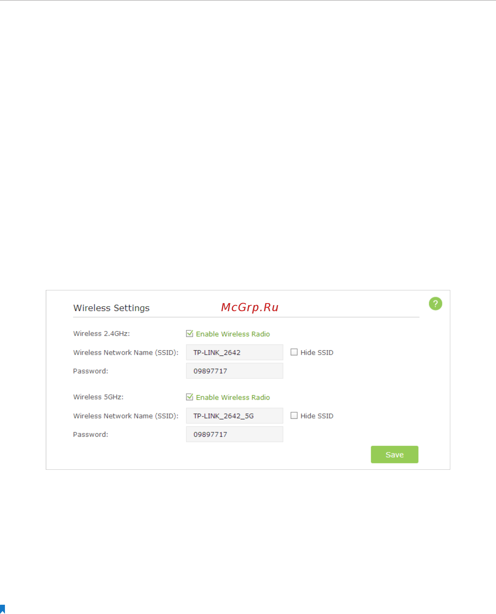 Tp-Link Archer C9 [81/119] Specify wireless settings