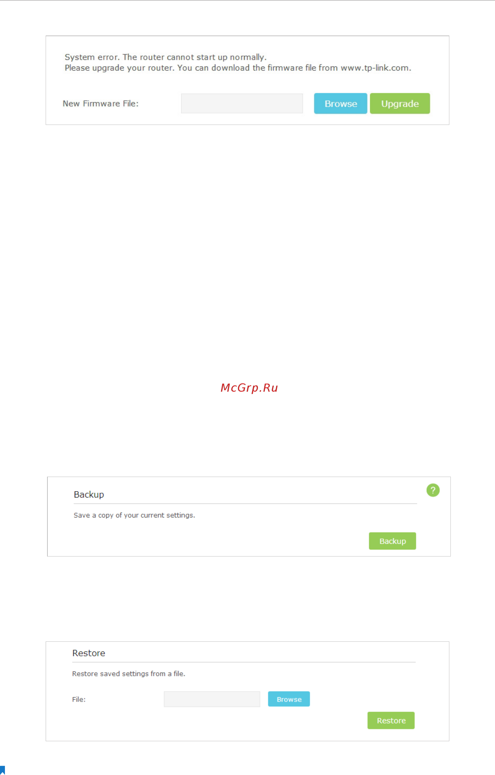 Tp-Link Archer C9 [90/119] Backup and restore configuration settings