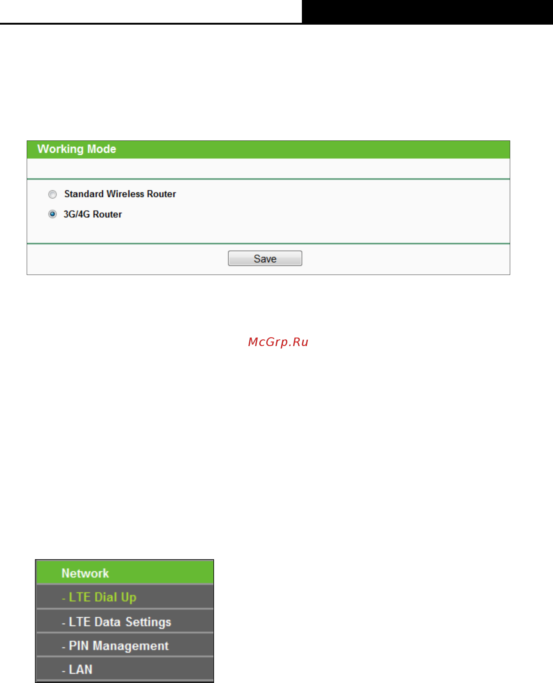 Tp-Link TL-MR6400 [33/142] Working mode