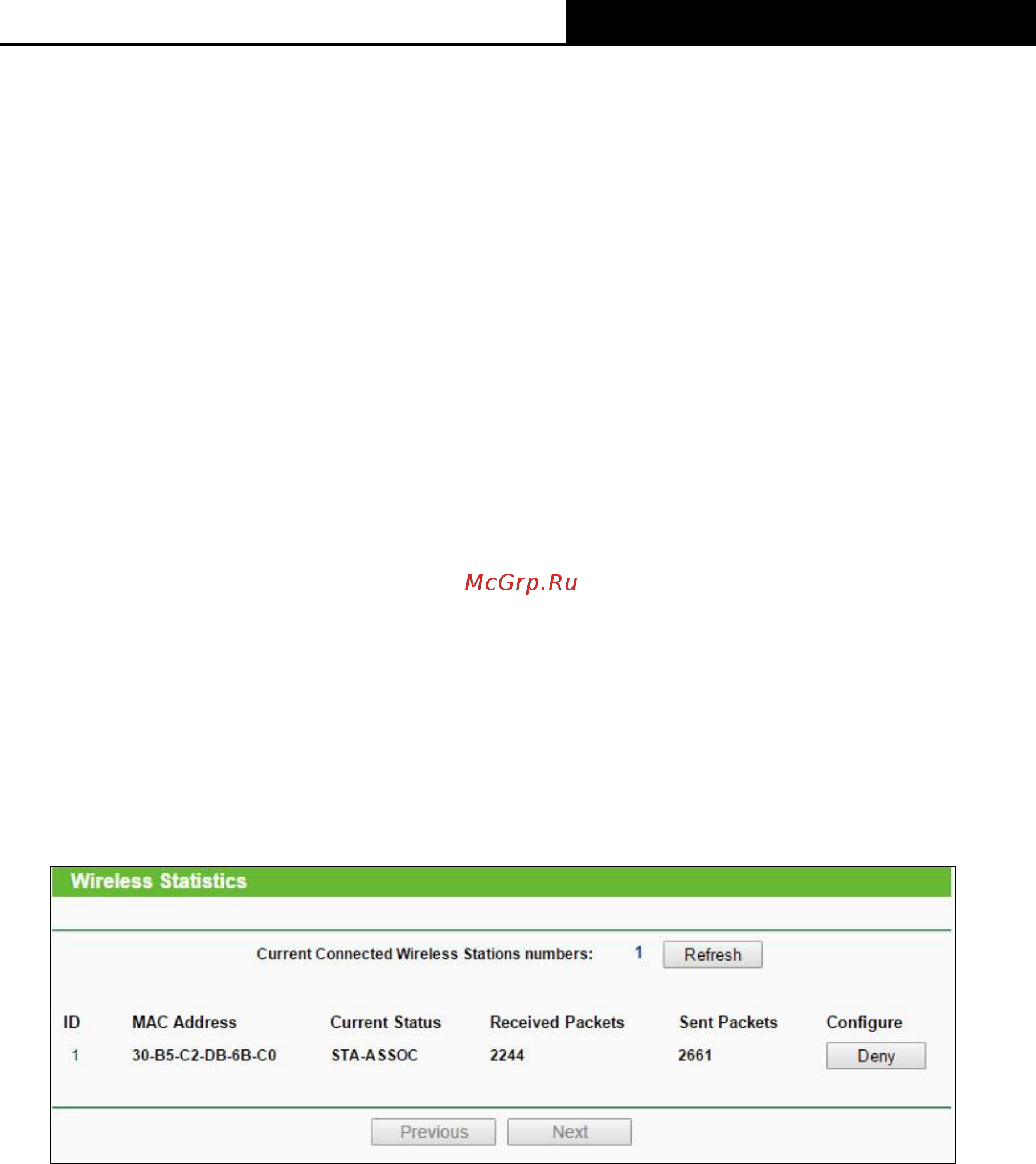 Tp-Link TL-MR6400 [49/142] Wireless statistics