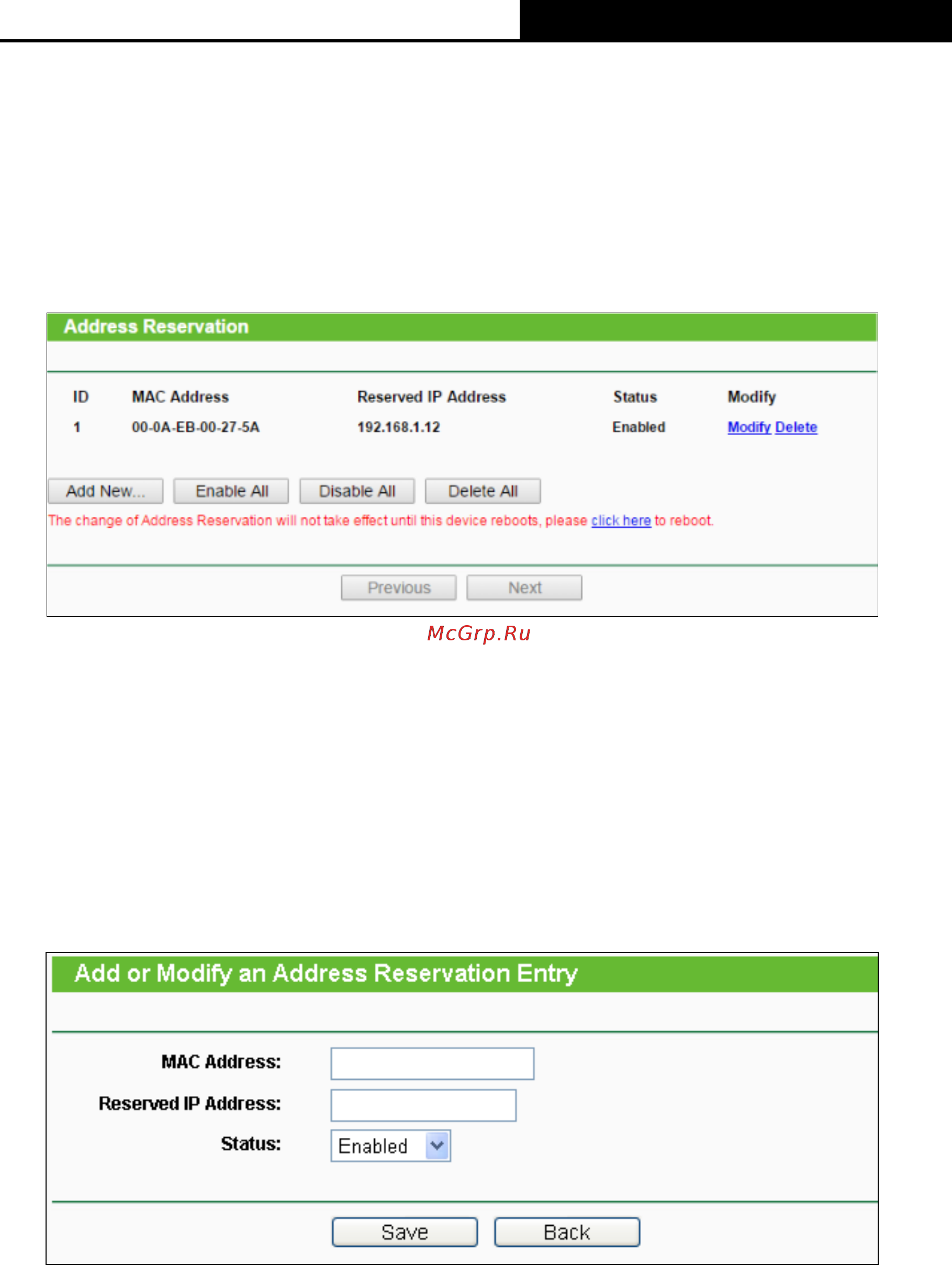 Tp-Link TL-MR6400 V1 [54/142] Address reservation