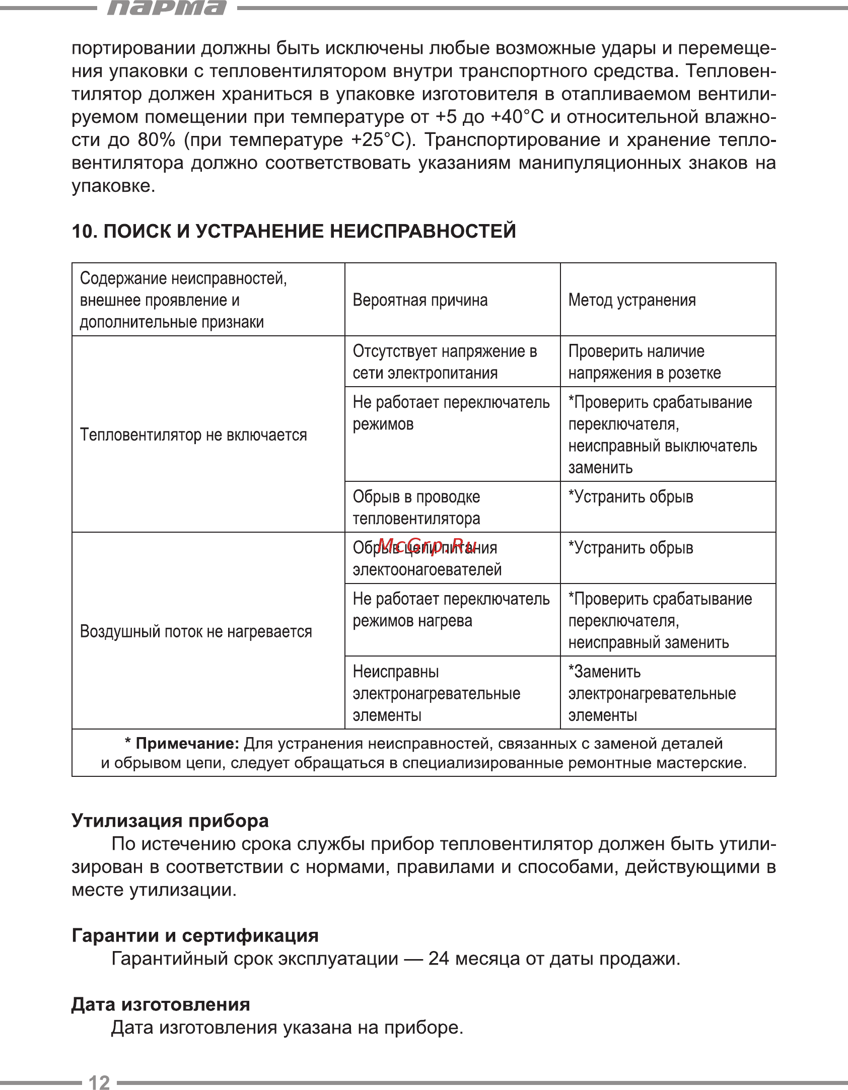 Парма TB-2000-1 [12/20] Парта