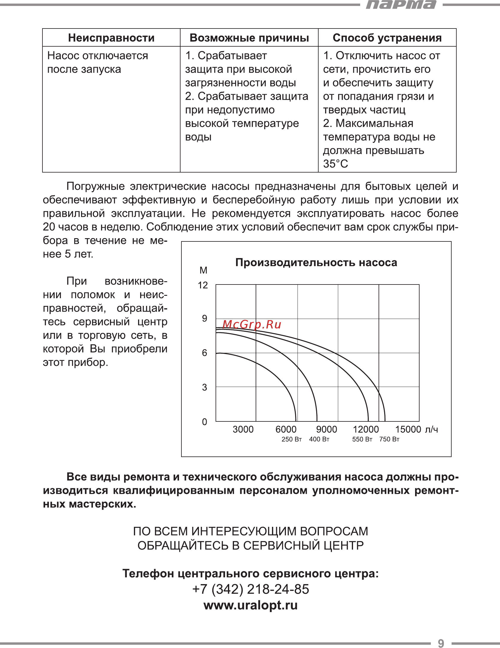 Парма НД-550/5П [9/12] Парта