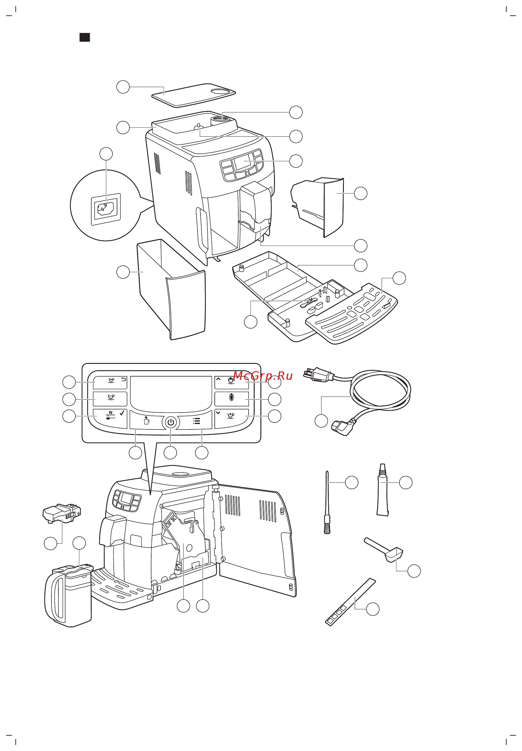 Saeco HD8889/19 Series Intelia Deluxe Инструкция по эксплуатации онлайн [4/82] 174581