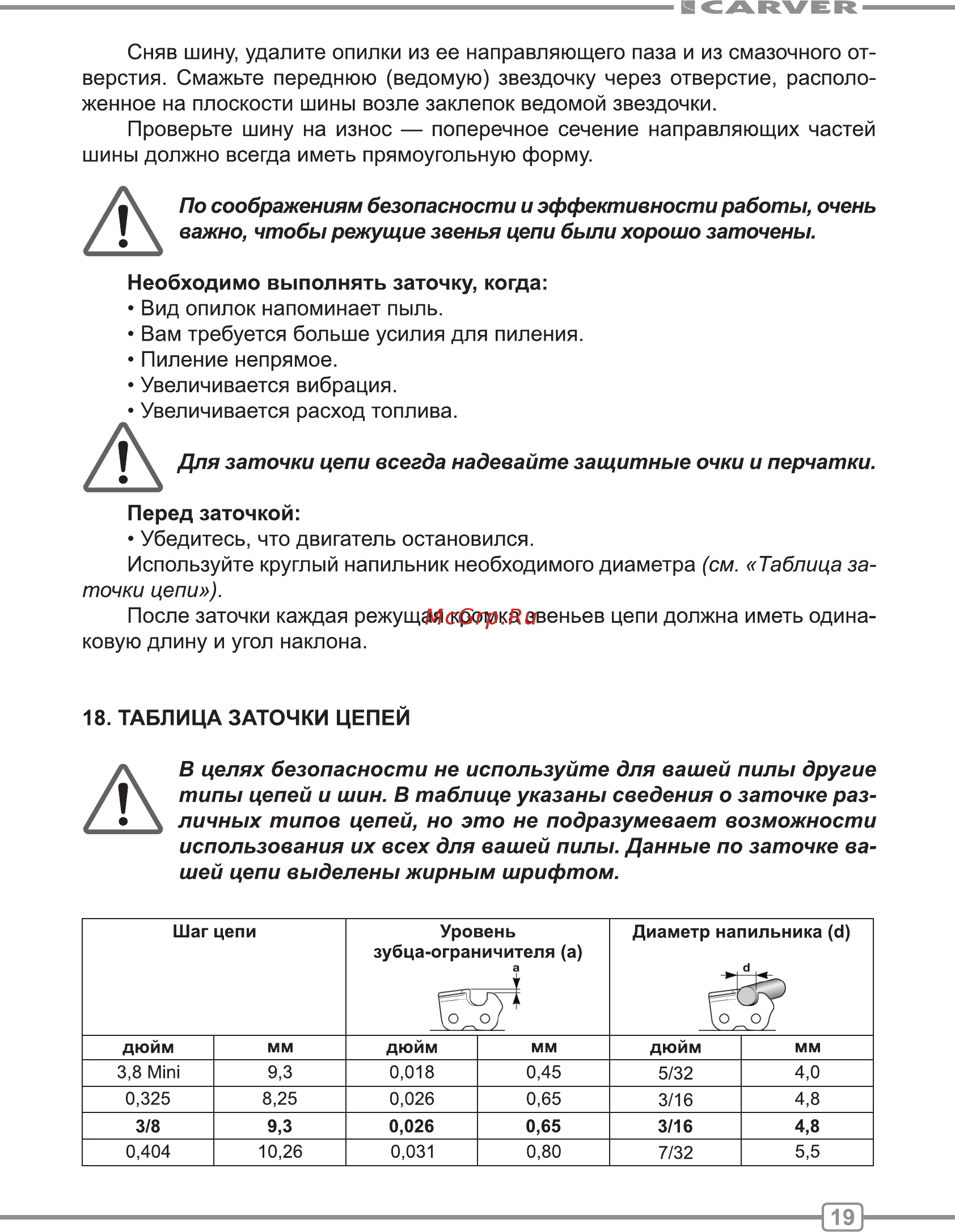 Carver RSG 72-20K Руководство по эксплуатации онлайн [19/28] 174624
