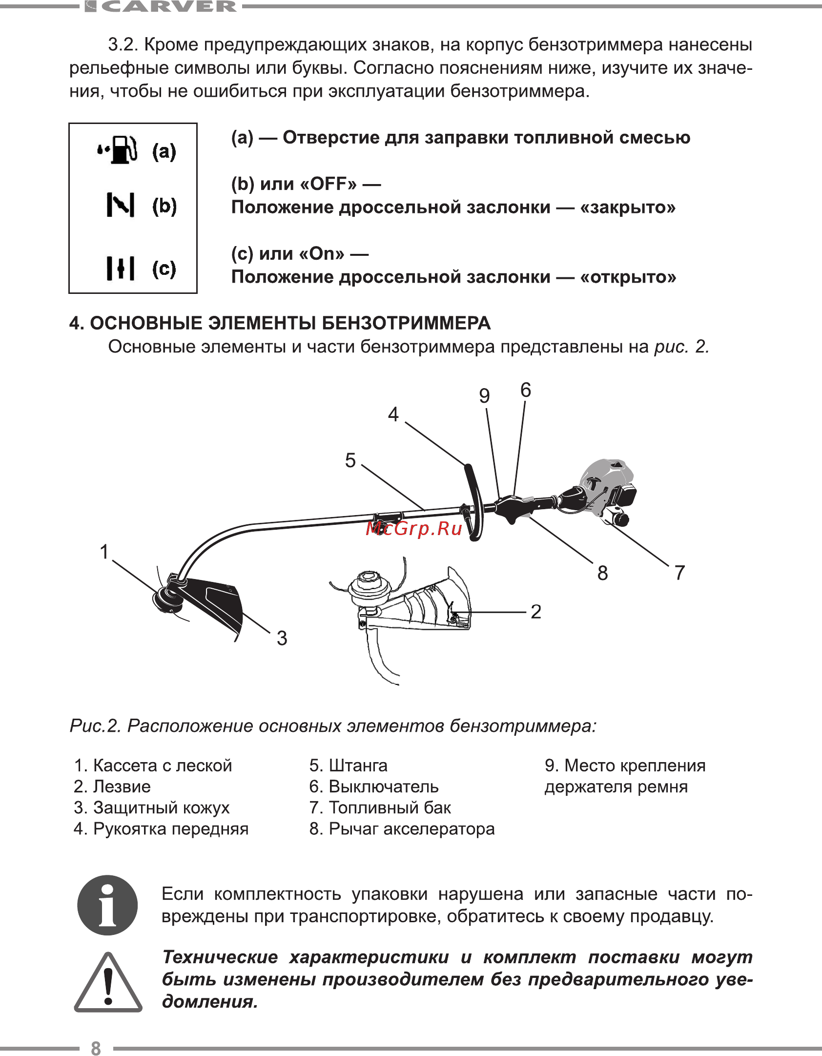 Carver GBC-025 Руководство по эксплуатации онлайн [8/24] 174640