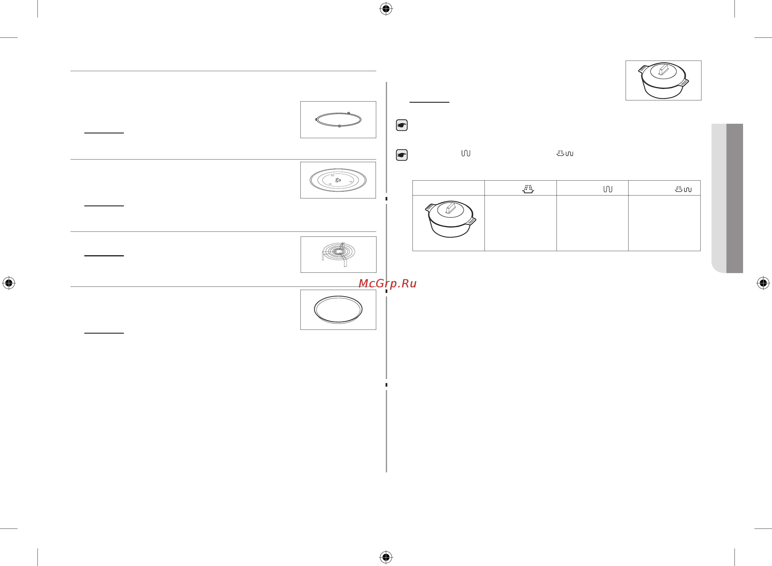 Samsung MG23F301TCW/BW [101/132] Керек жарақтары