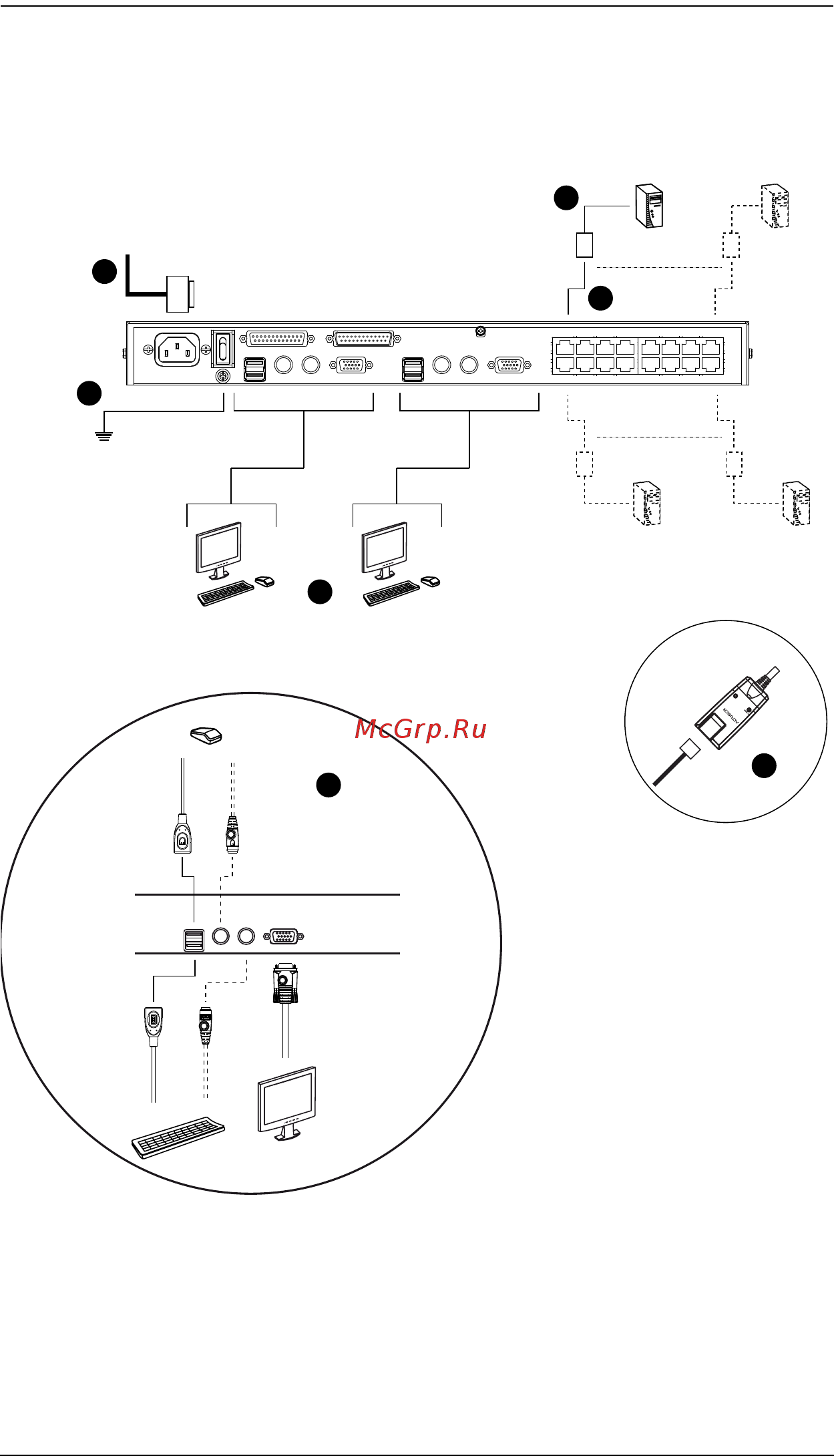 Aten KH2508A [25/88] Single stage installation diagram