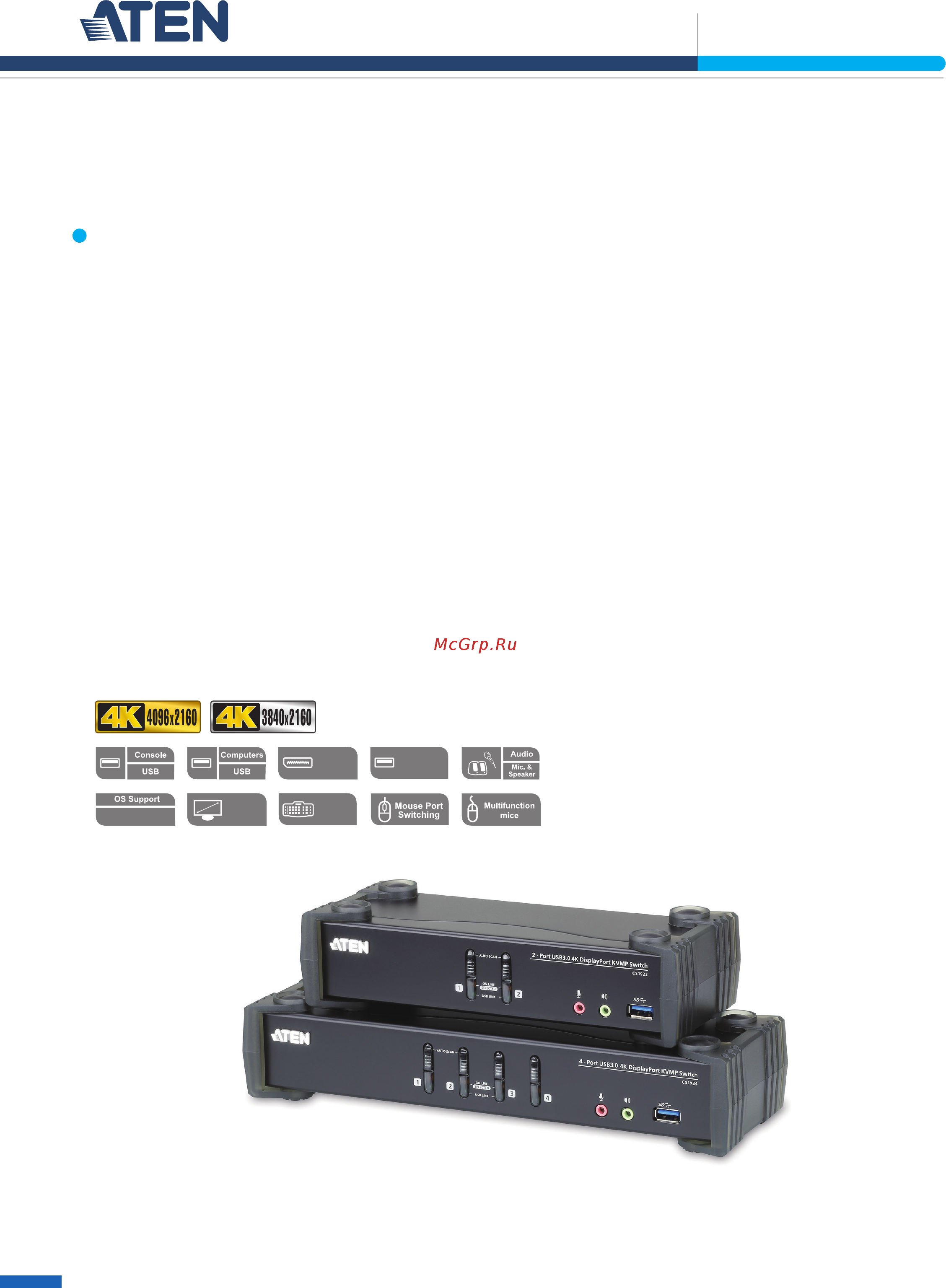 Aten CS1922 Описание и спецификации продукта онлайн