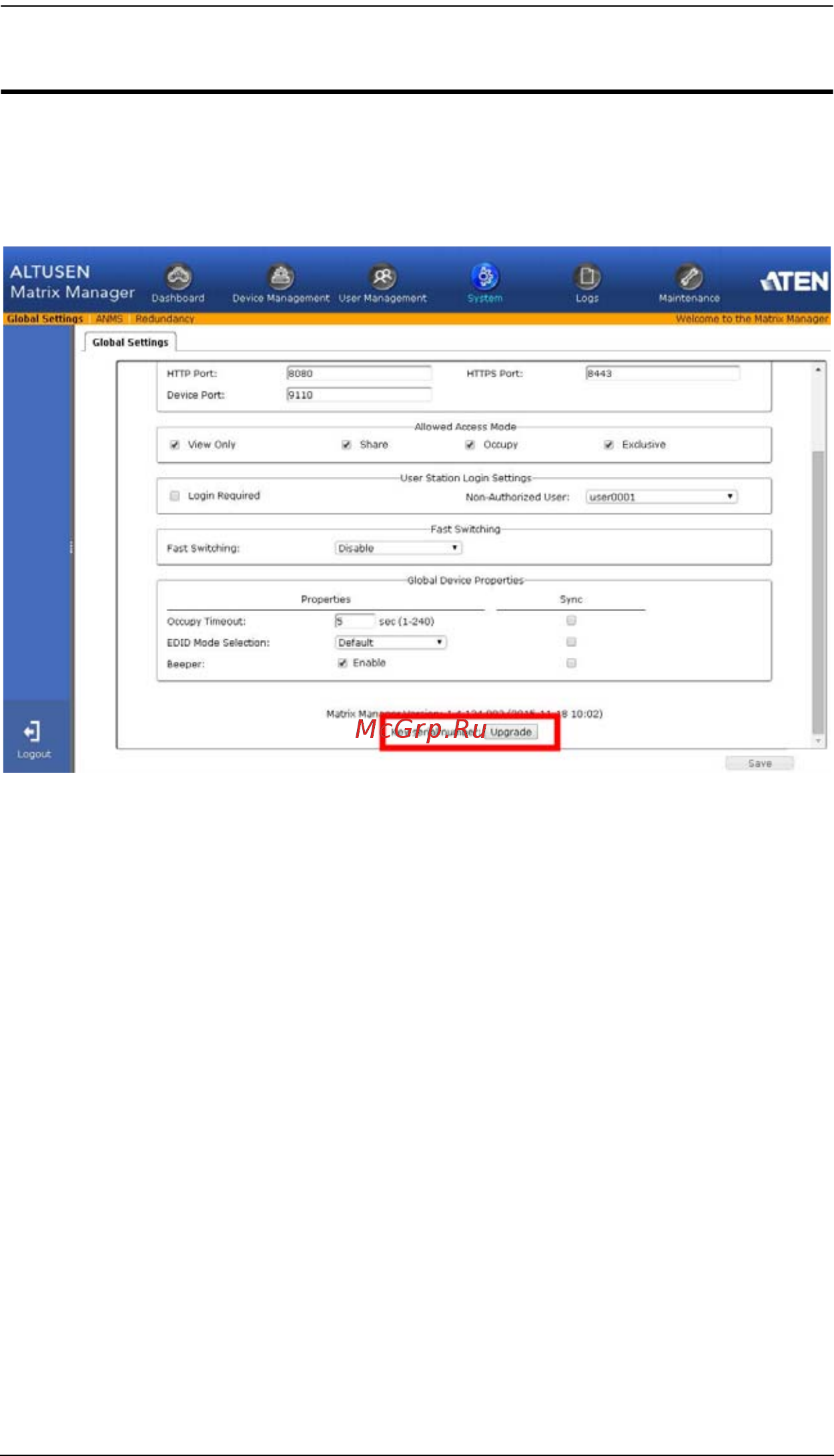 Aten KE6900 [66/222] Upgrading trial version