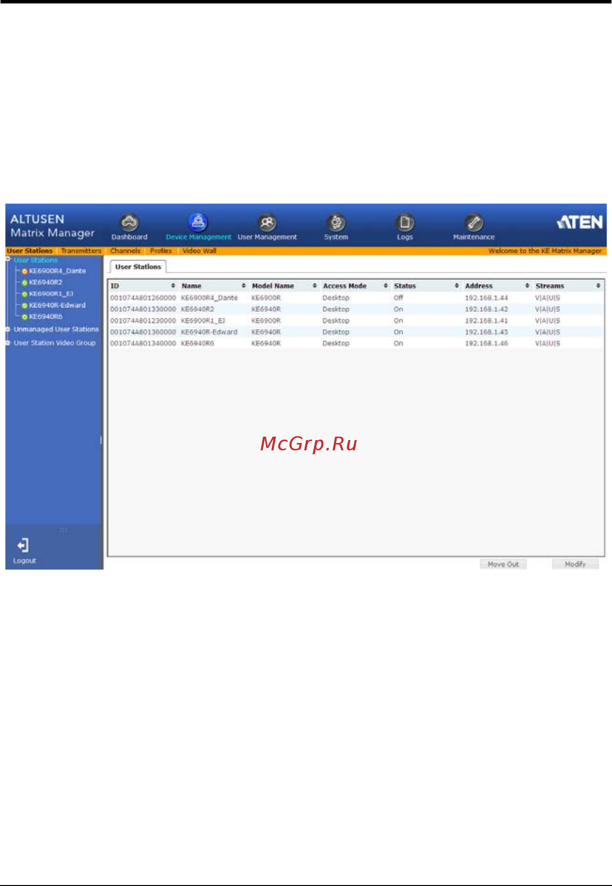 Aten KE6900R [83/222] Device management