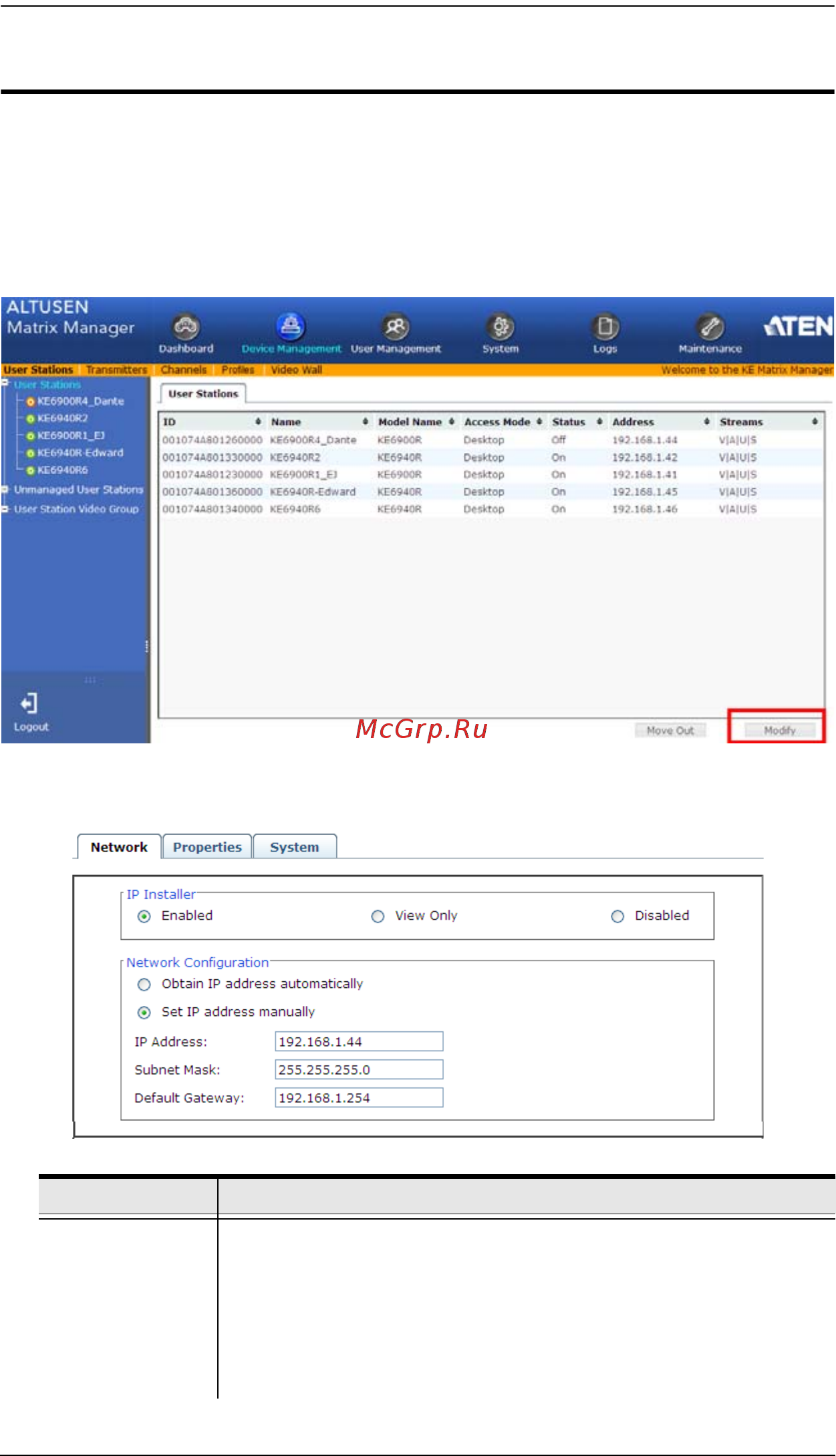 Aten KE6900 [86/222] Configuring a user station