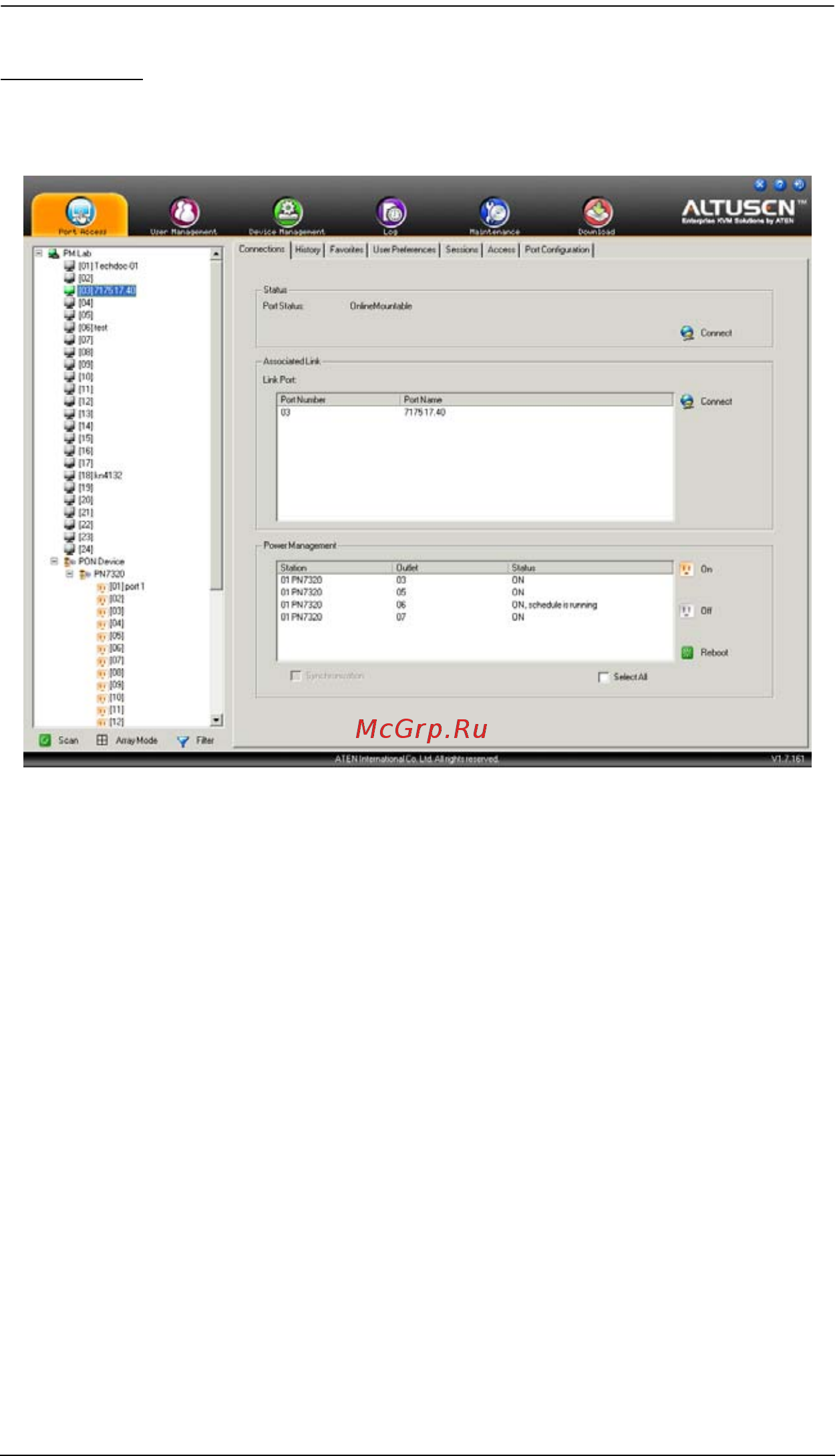 Aten KN8164V [122/307] Port level