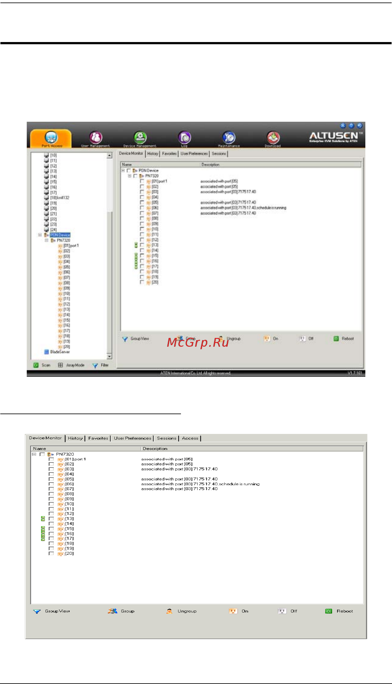 Aten KN8164V [124/307] Pon devices device monitor page